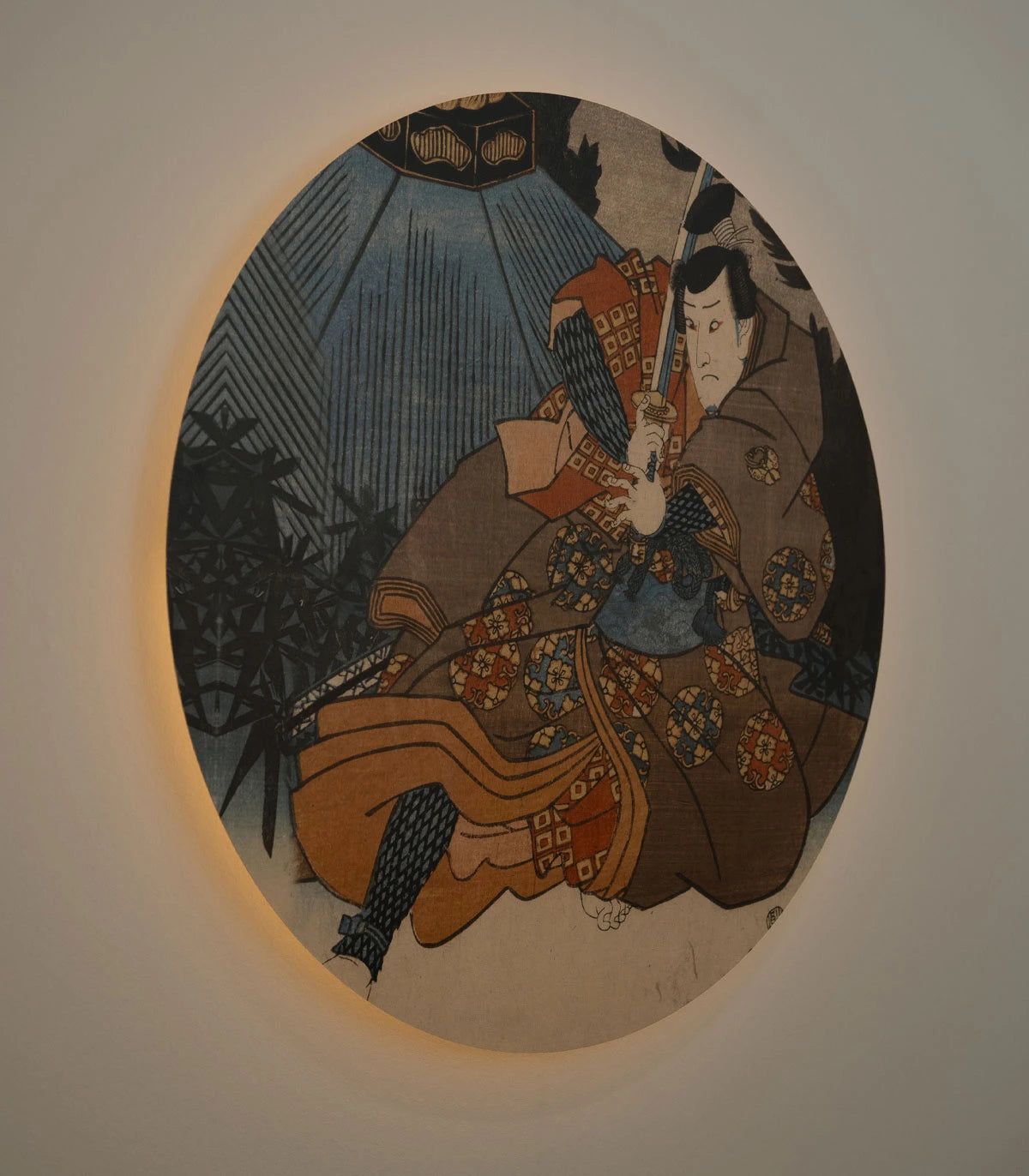 Wandlamp DOTS LIGHTING - WARRIOR ETHOS beige met blauw