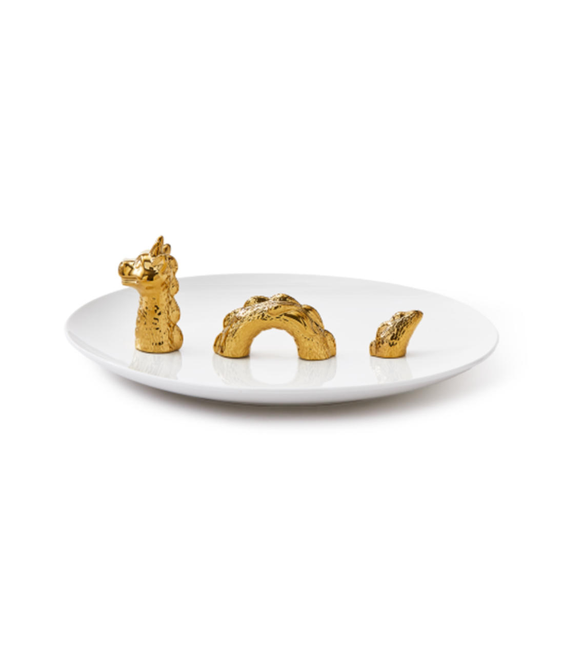 Decorative plate DRAGON gold