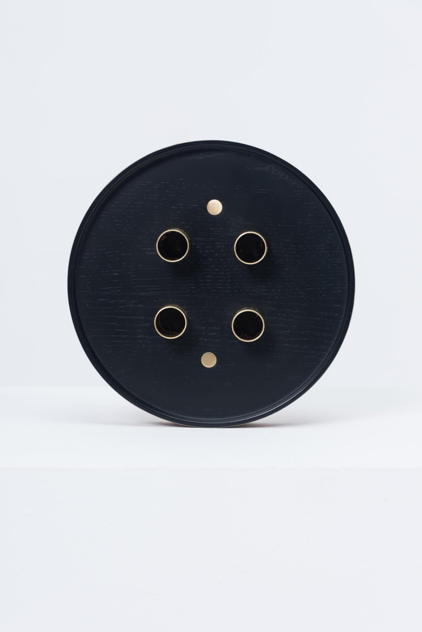 ENLIGHTENMENT Candle Holder 4 black with brass