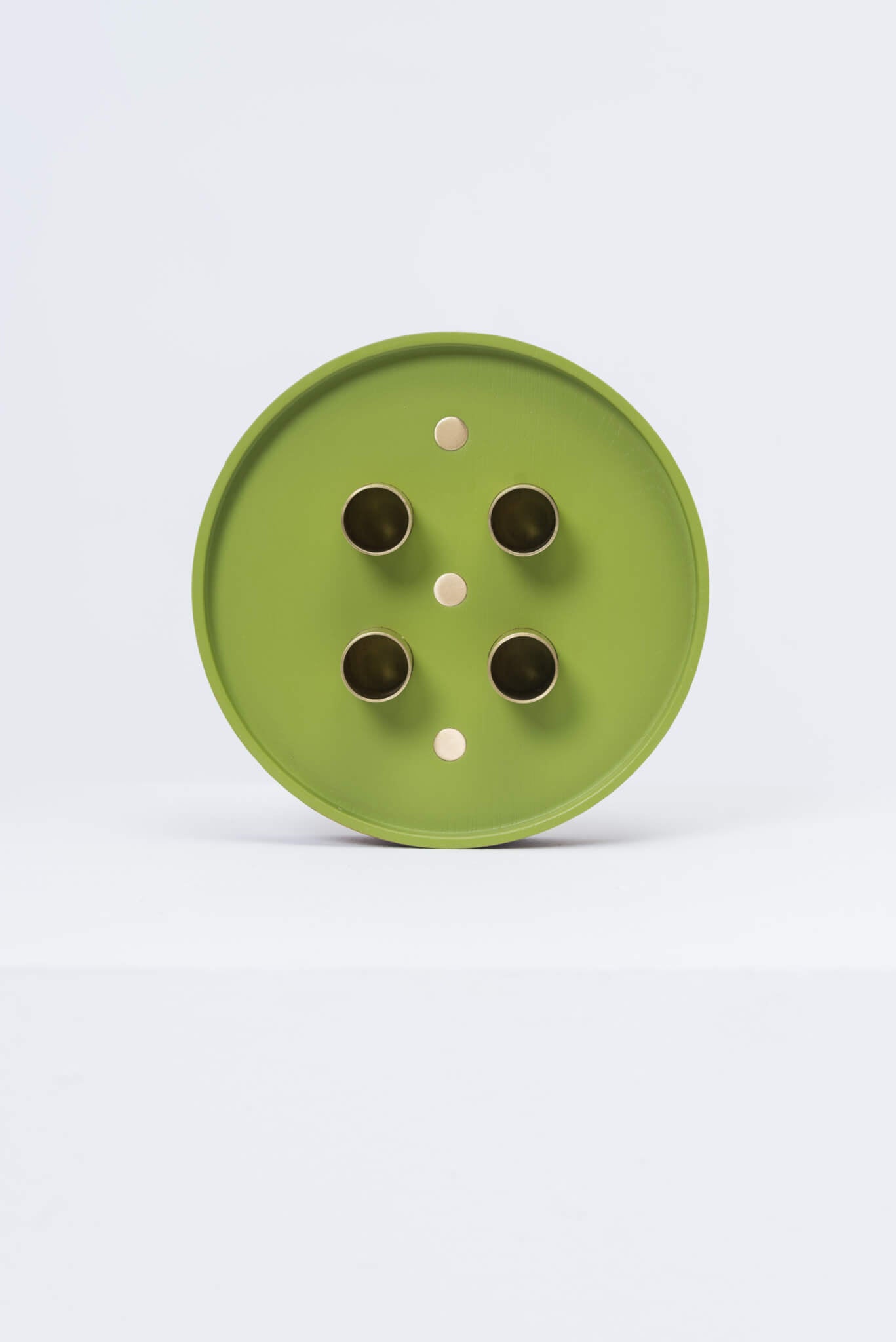 Kerzenhalter ENLIGHTENMENT 4 grün mit Messing