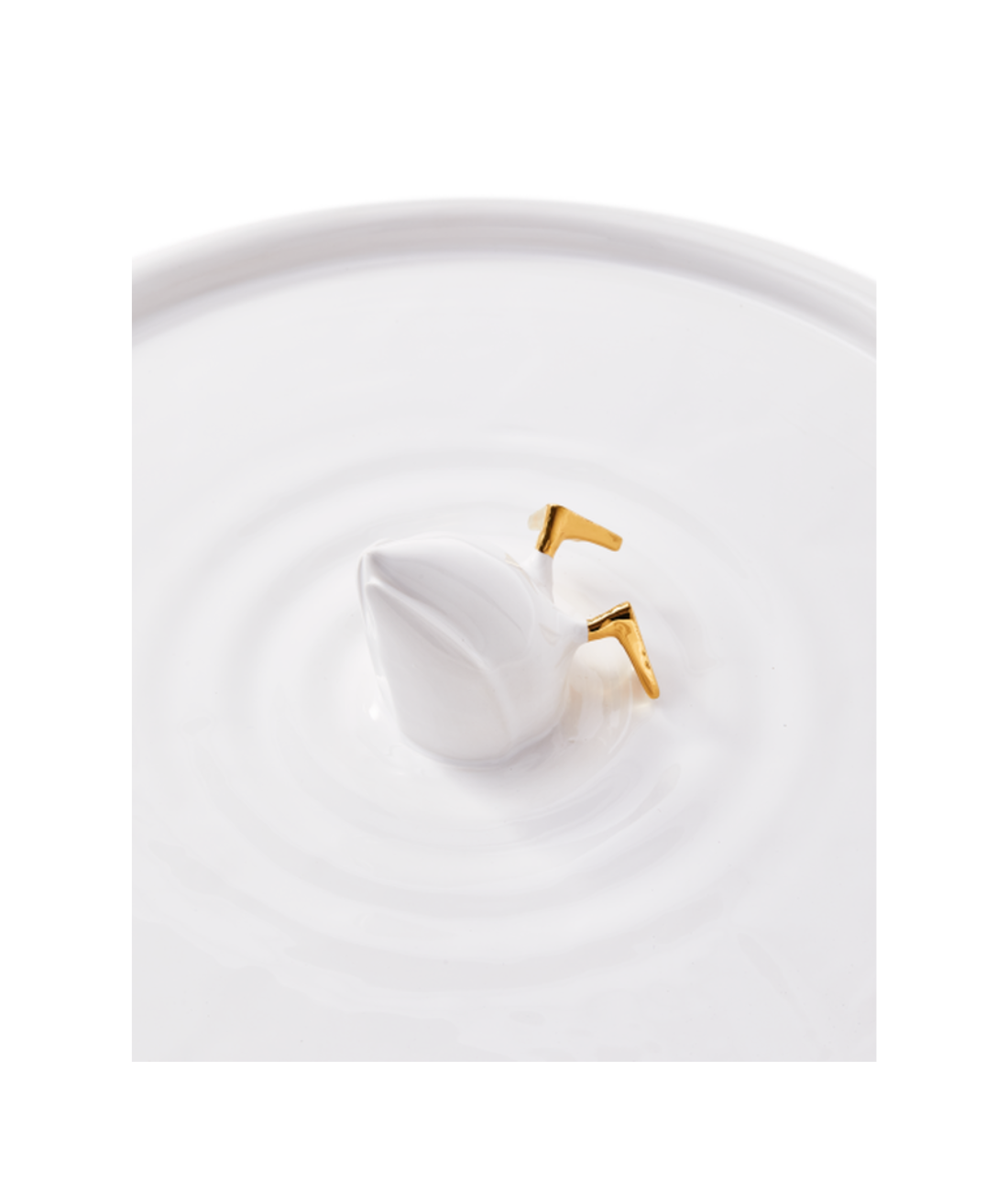 DIVING DUCK white plate