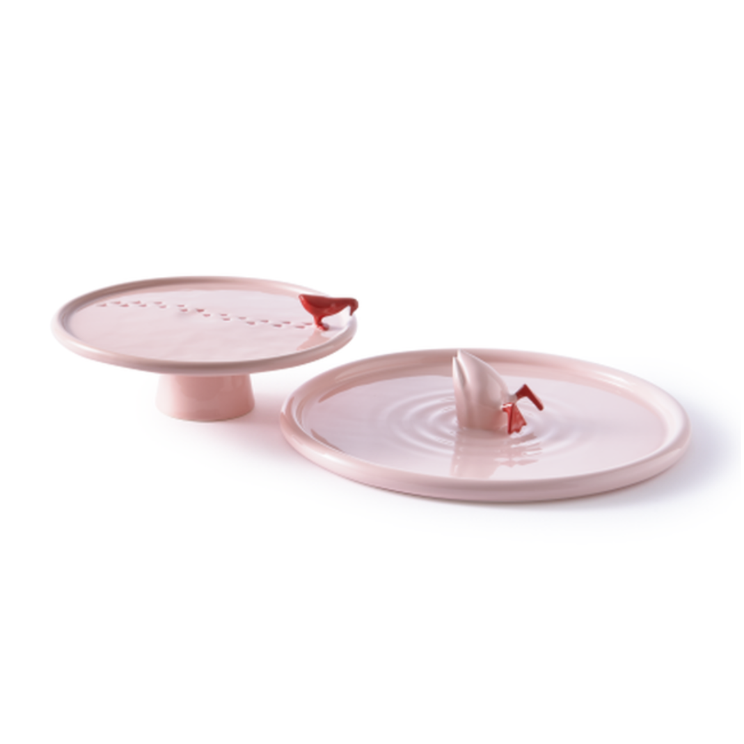 DIVING DUCK light pink plate
