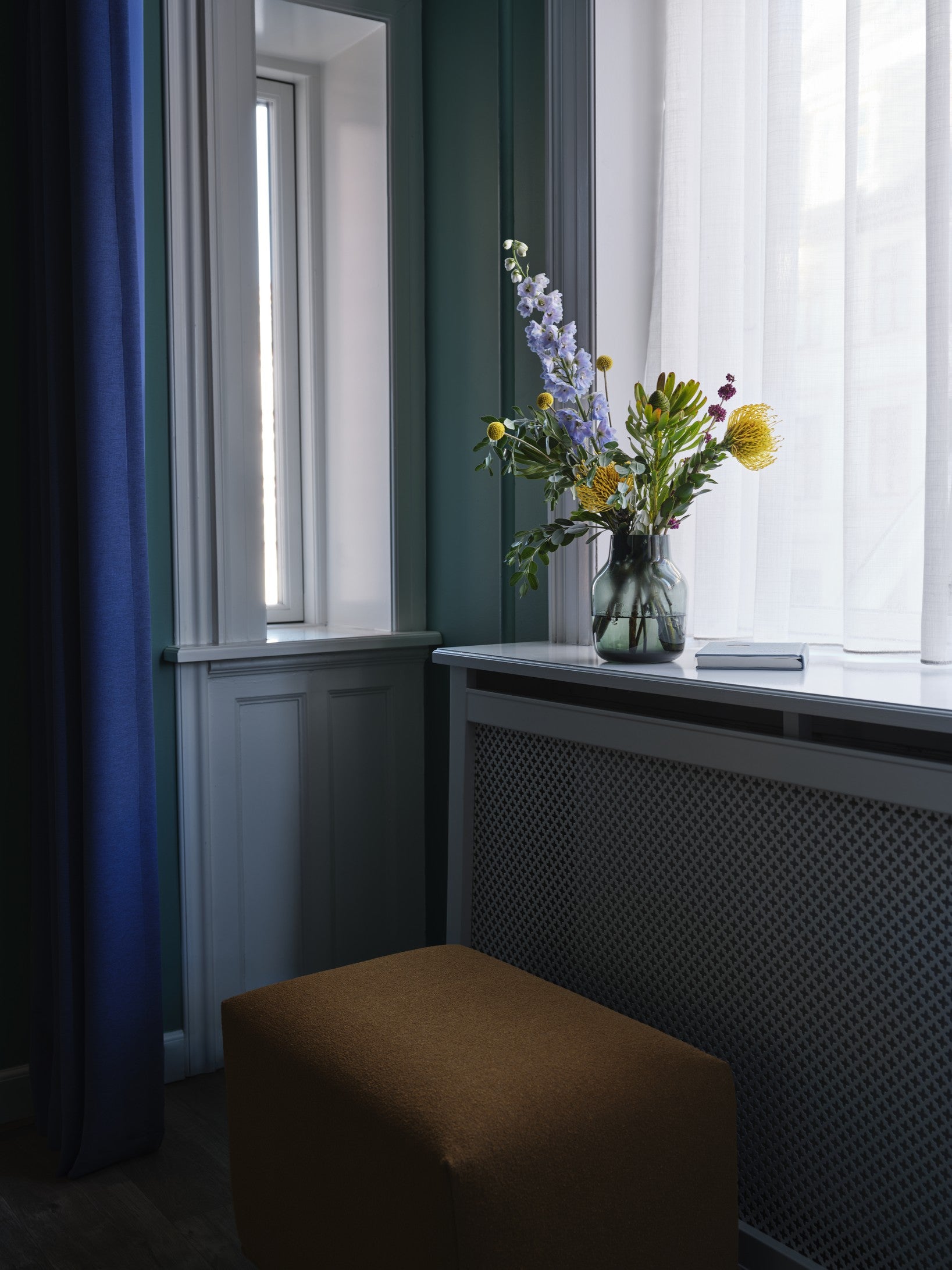 Glazen vaas SILENT donkergroen