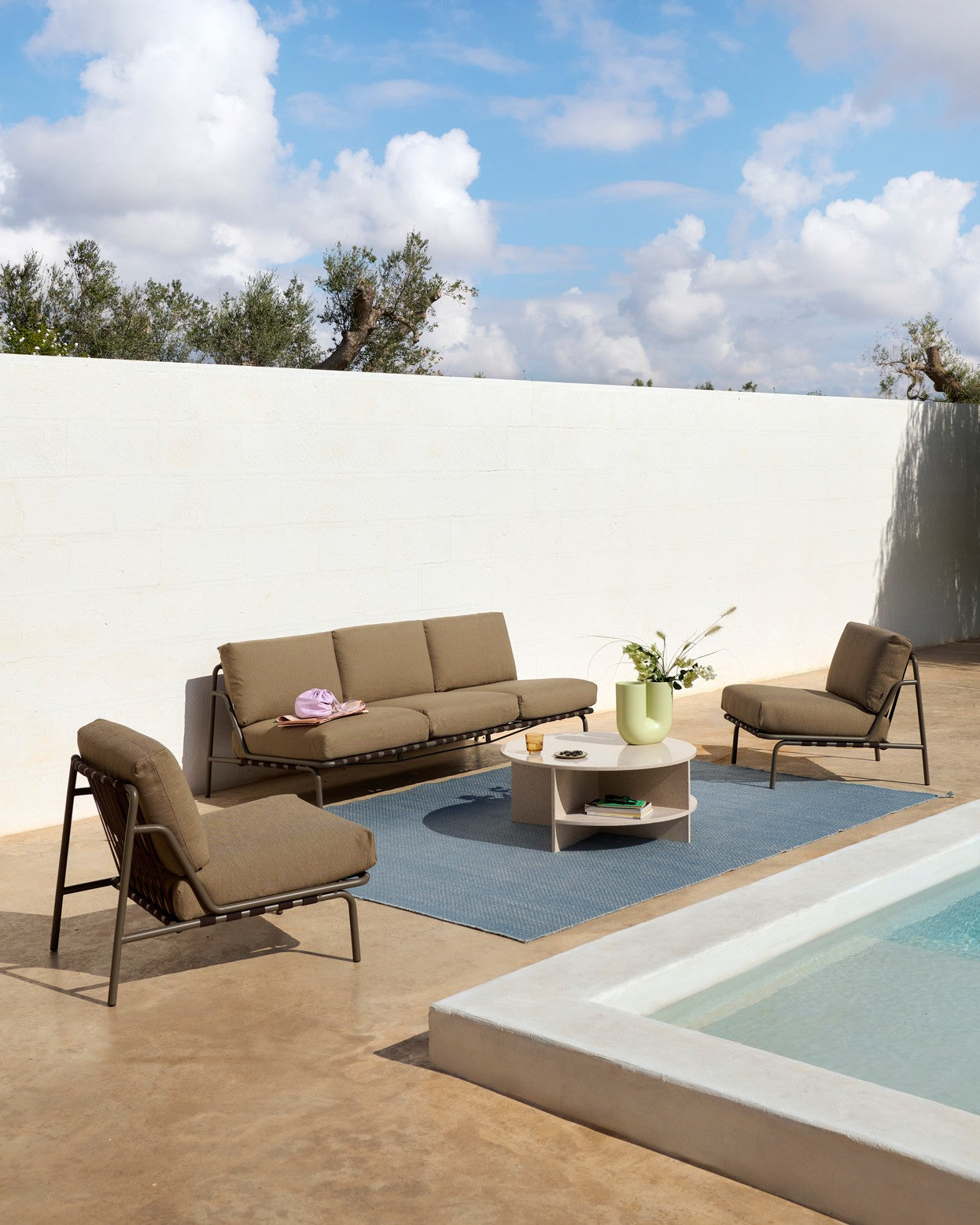 Outdoor rug PLY blue