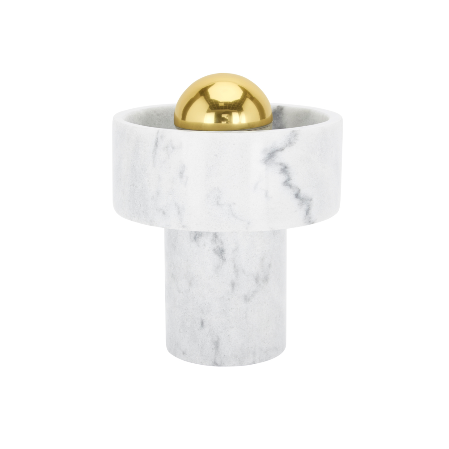 Draagbare lamp STONE van marmer met gouden afwerking