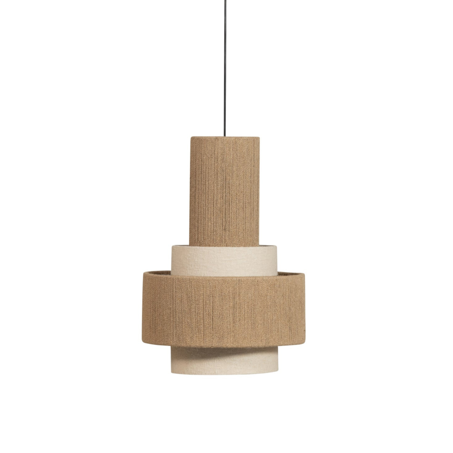 Hanglamp PELLE beige koord