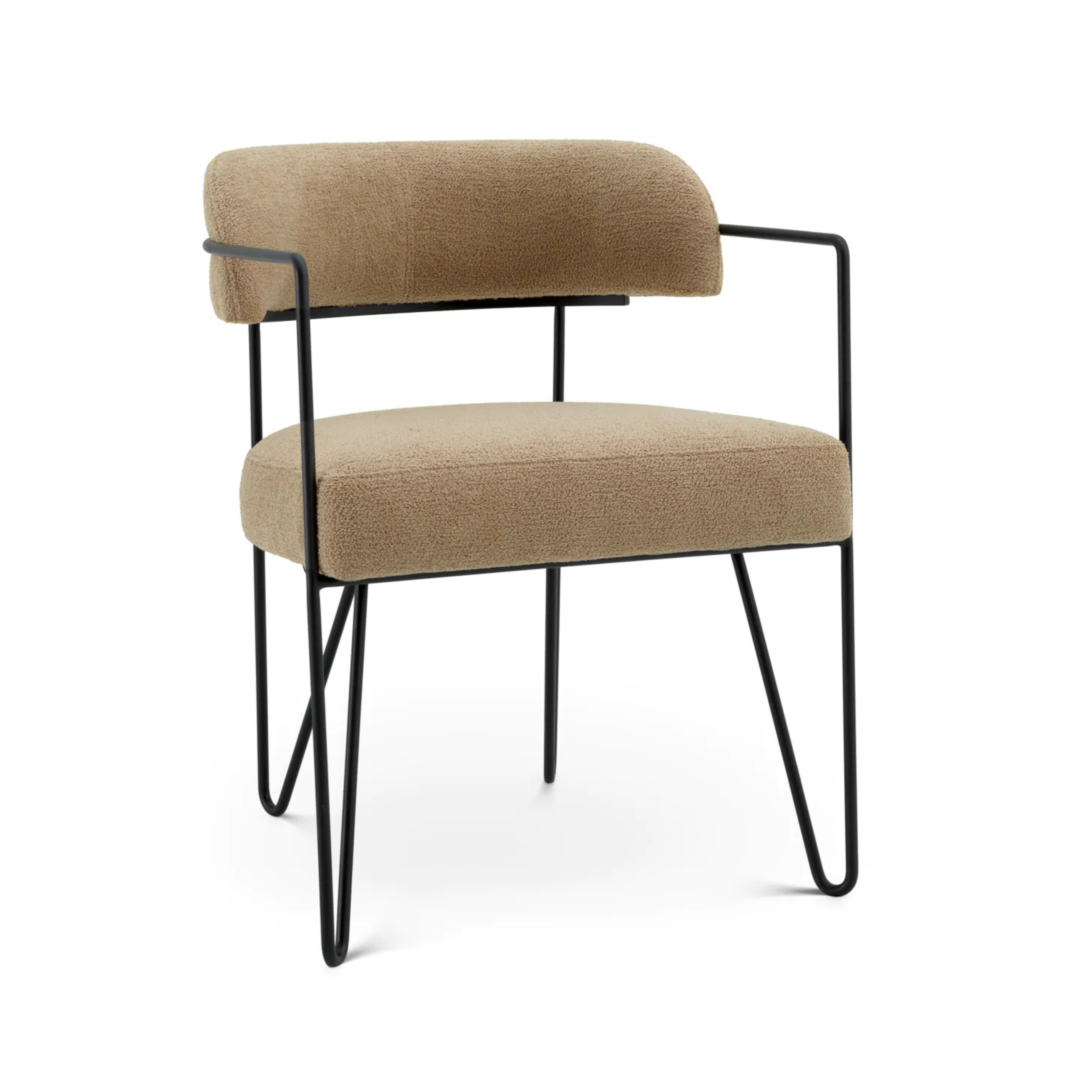 GIUSEPPE Chair beige with black base