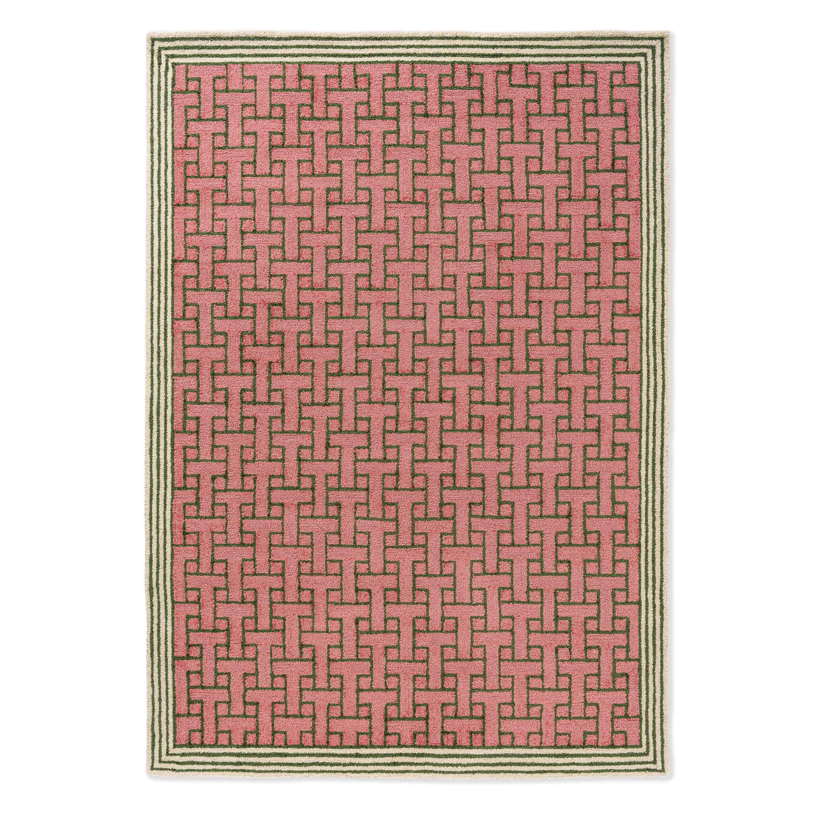 T-MONOGRAM DUSTED rosa Outdoor-Teppich