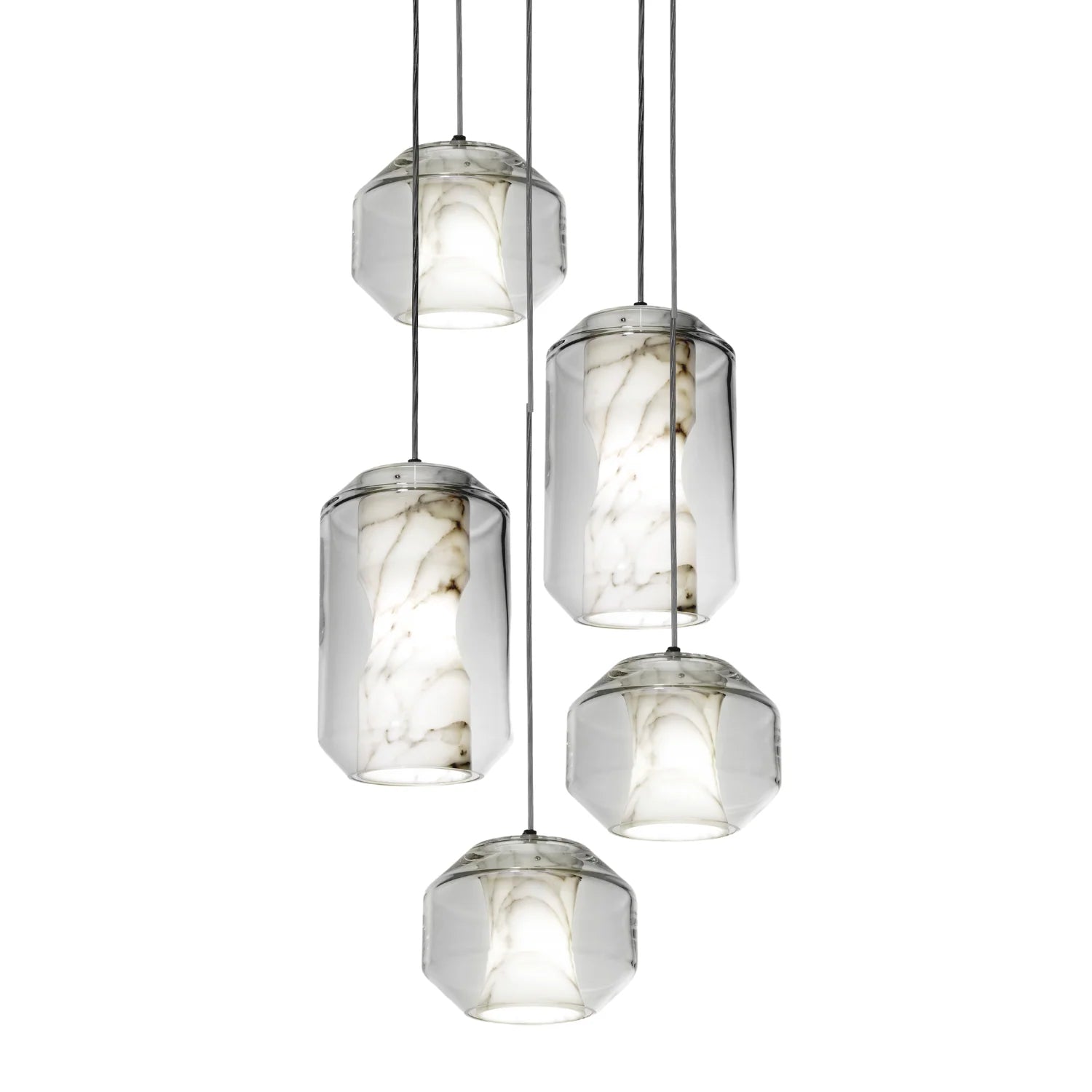Vijfpunts hanglamp CHAMBER marmer