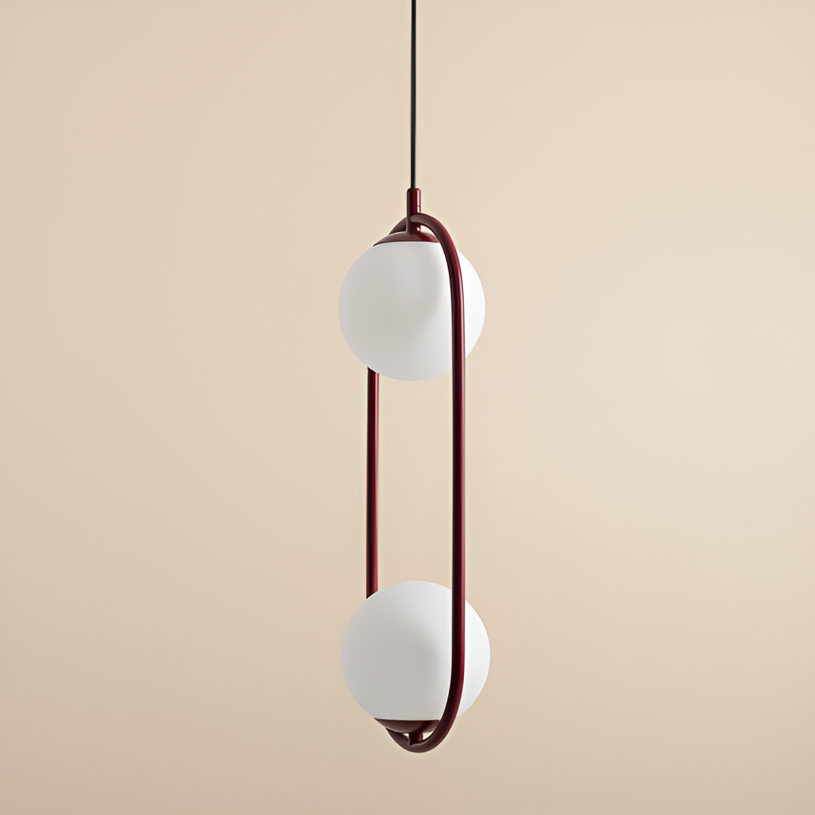 Riva Duo burgundy hanging lamp