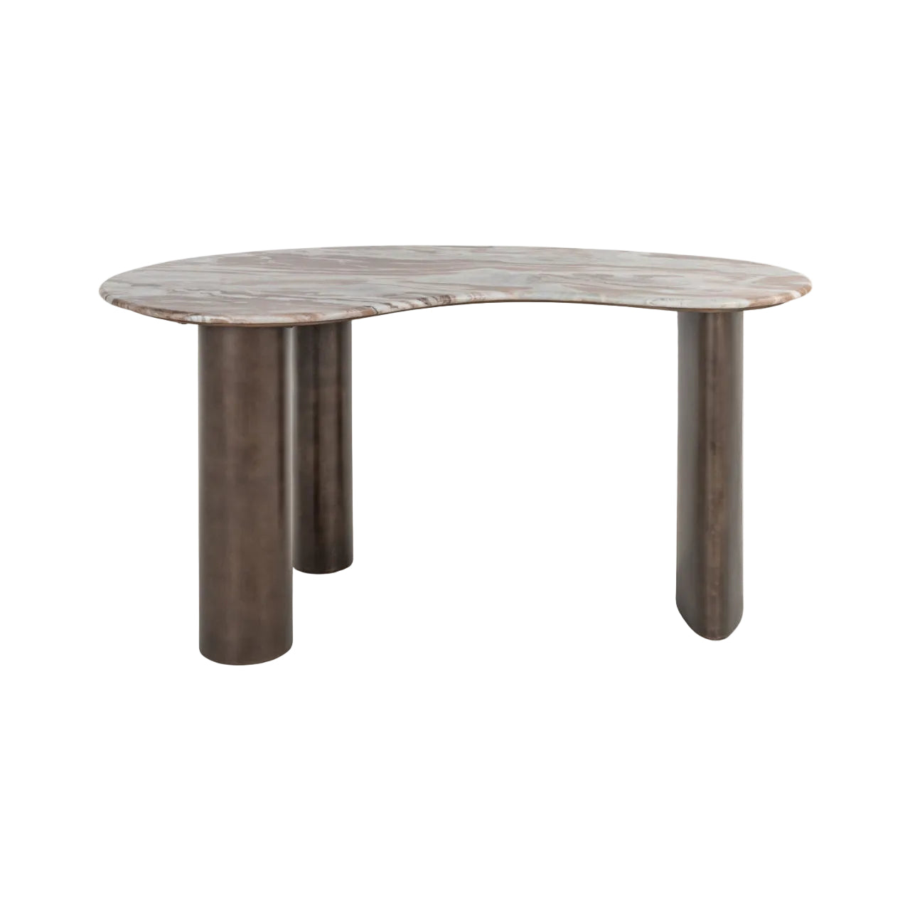 Bureau BRANDO bruin met marmer