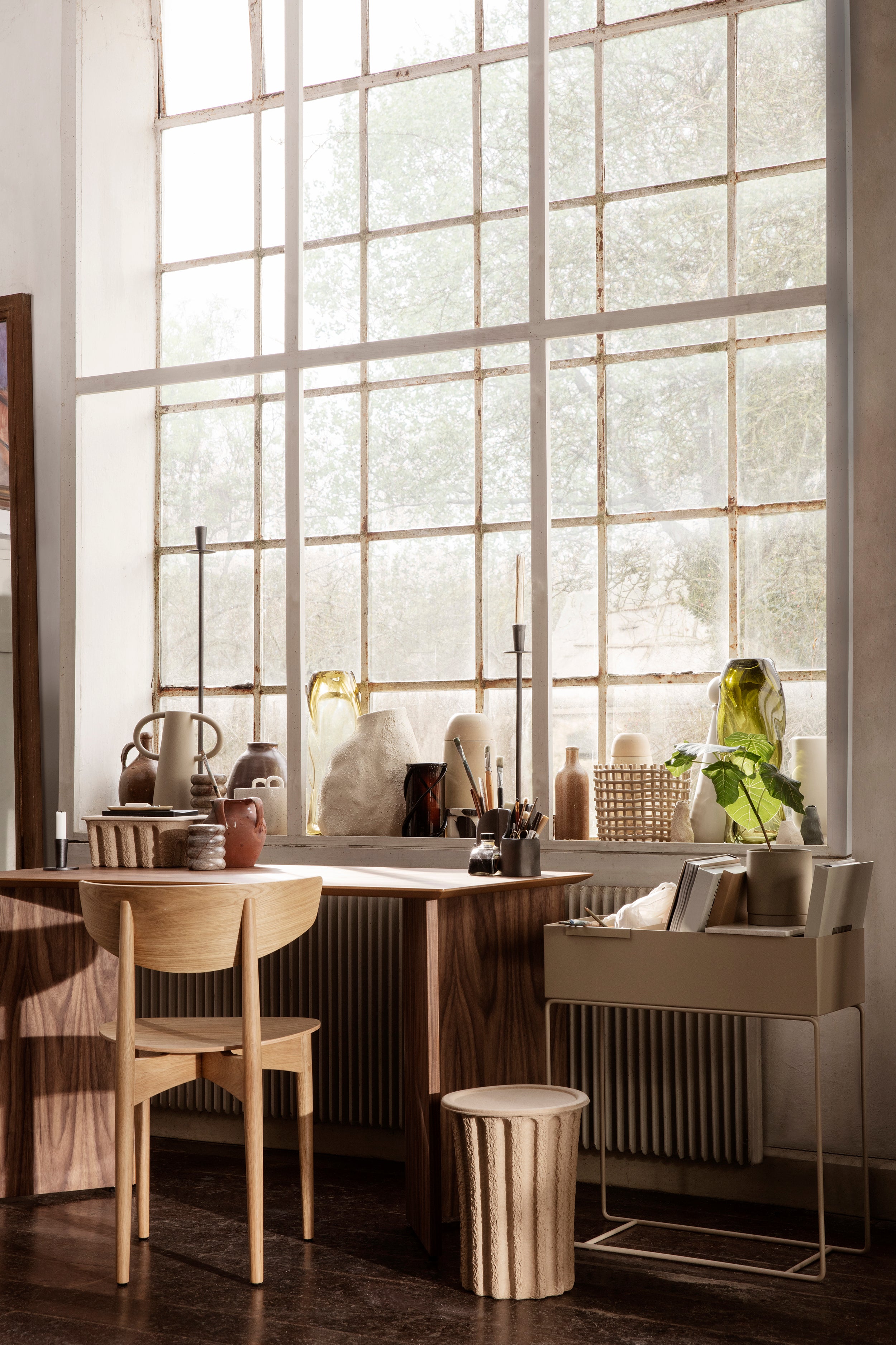 HOUTEN HERMAN STOEL gebleekt beuken