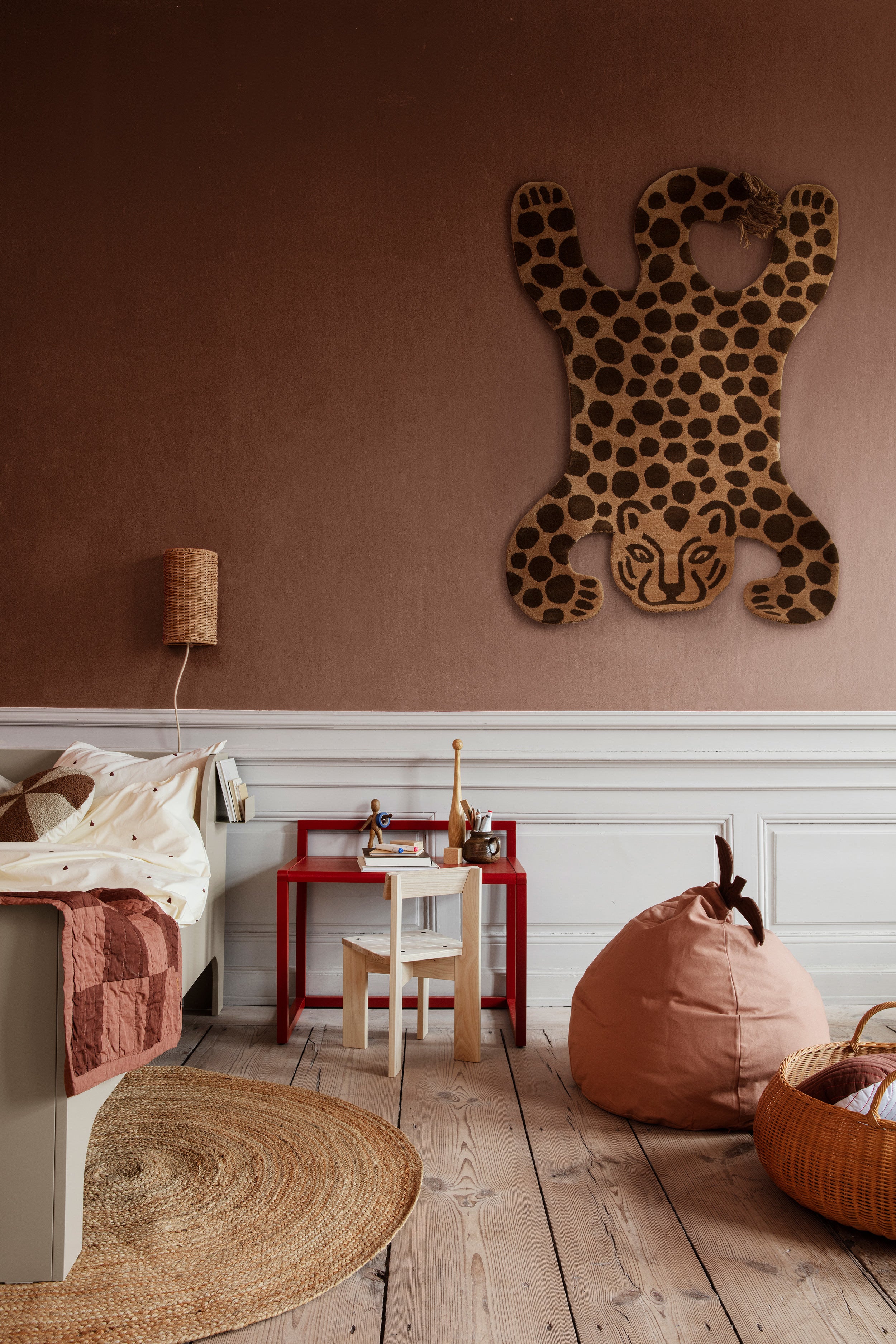 Wandlamp DOU riet