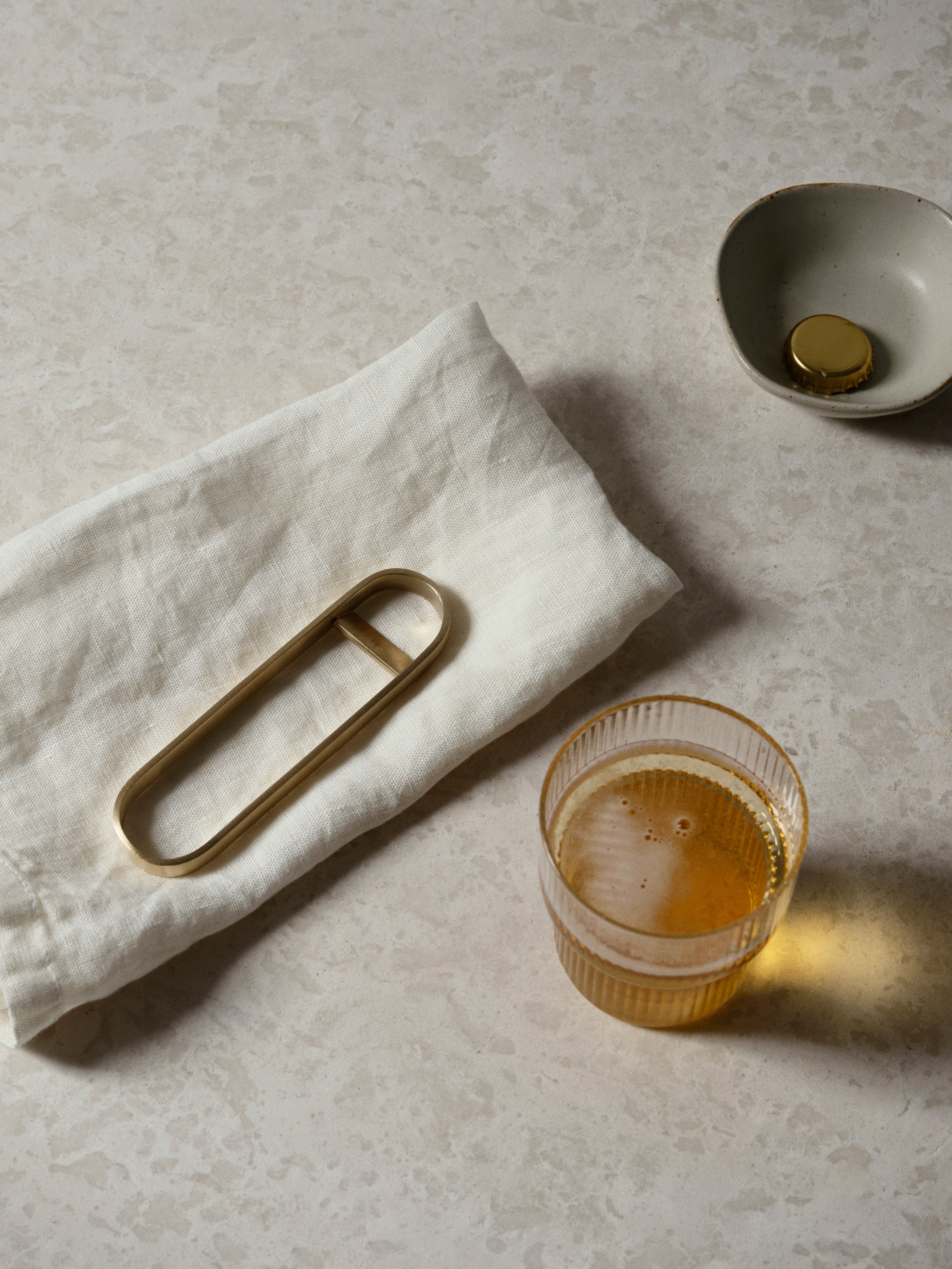 Set van LINEN servetten zandkleurig