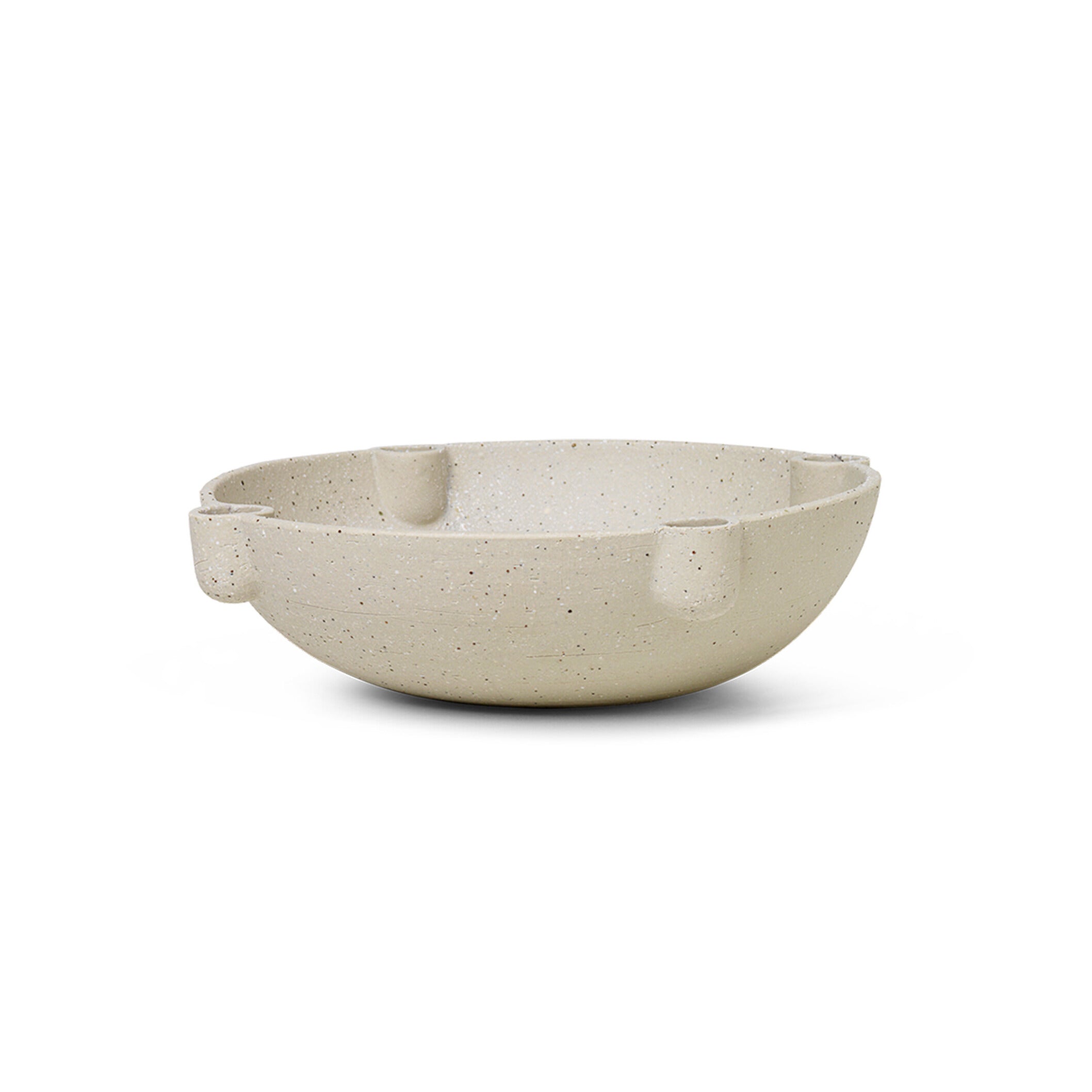 Kerzenhalter BOWL sandfarbene Keramik