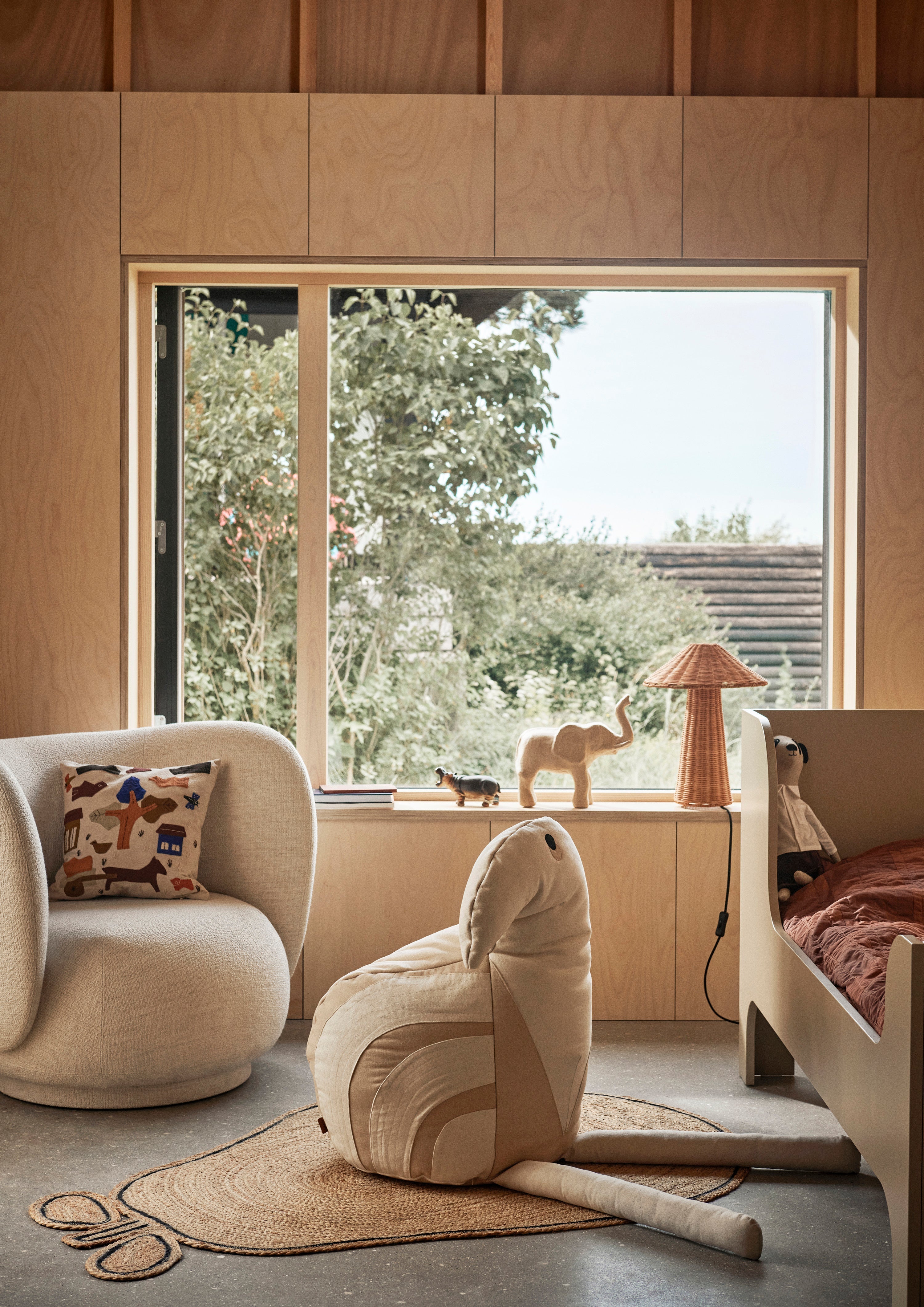 Draaistoel RICO LOUNGE Vervaagd Fluweel beige