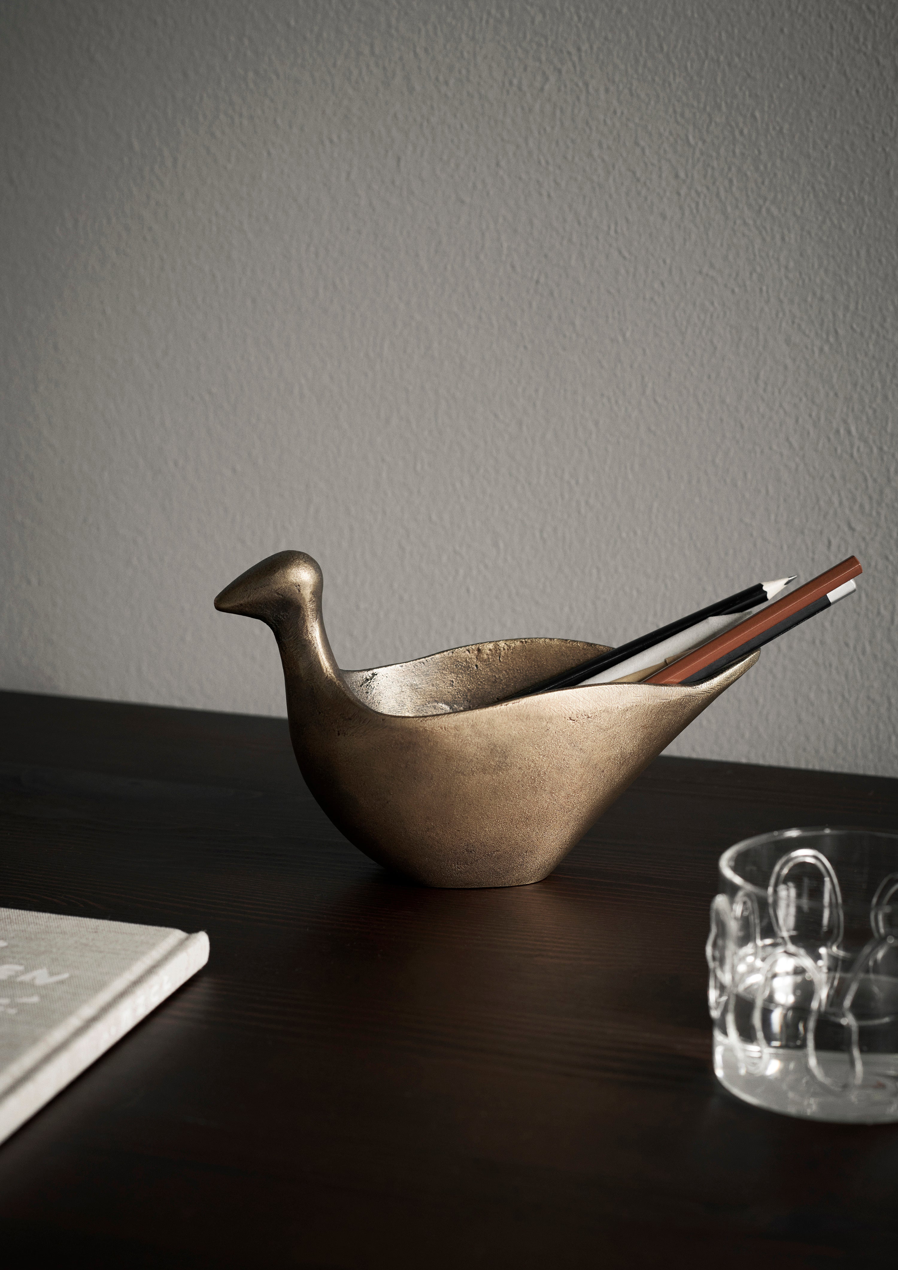 Antieke gouden pennenhouder COOT