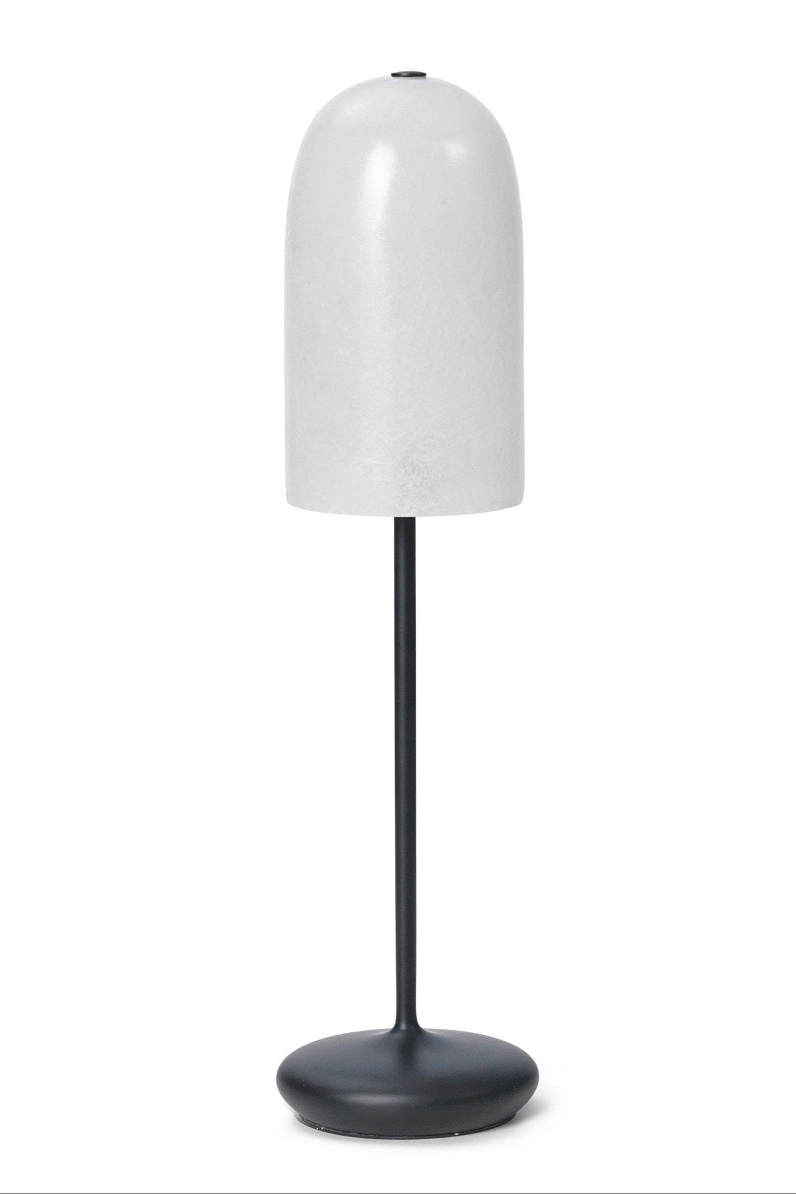 Outdoor table lamp GRY white shade with black base