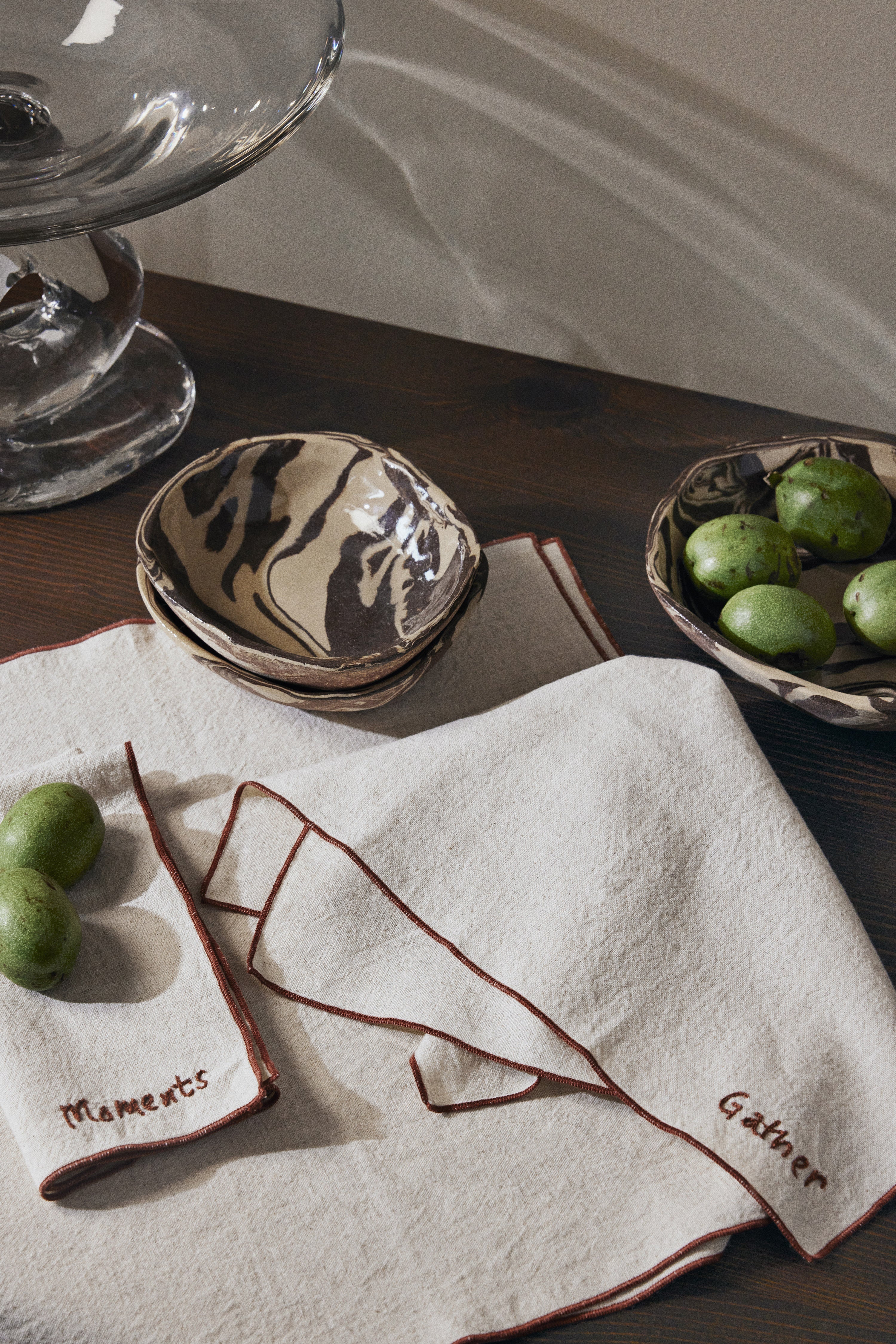 Set van servetten OCCASION zandkleurig