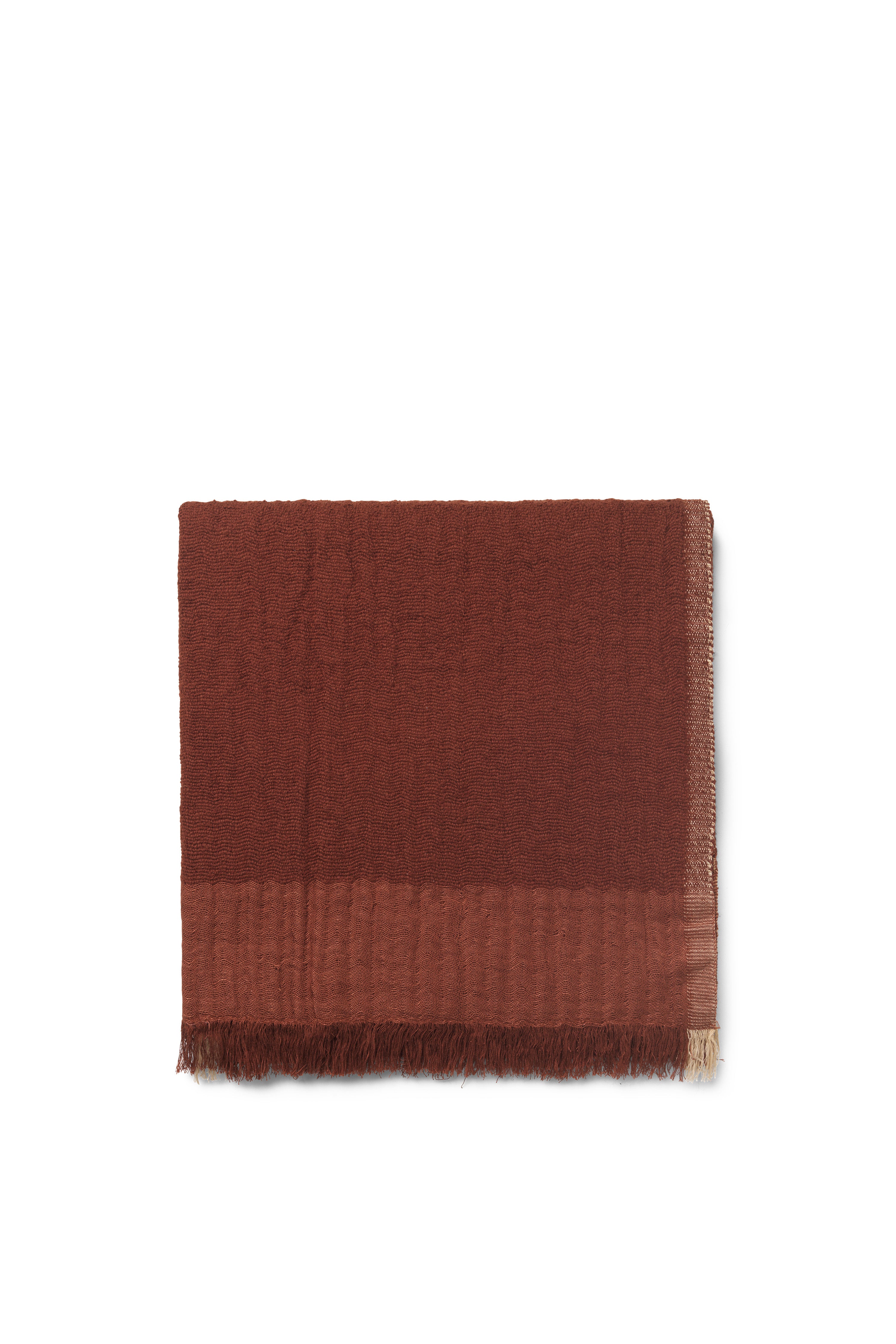 WEAVER bedspread burgundy with brown