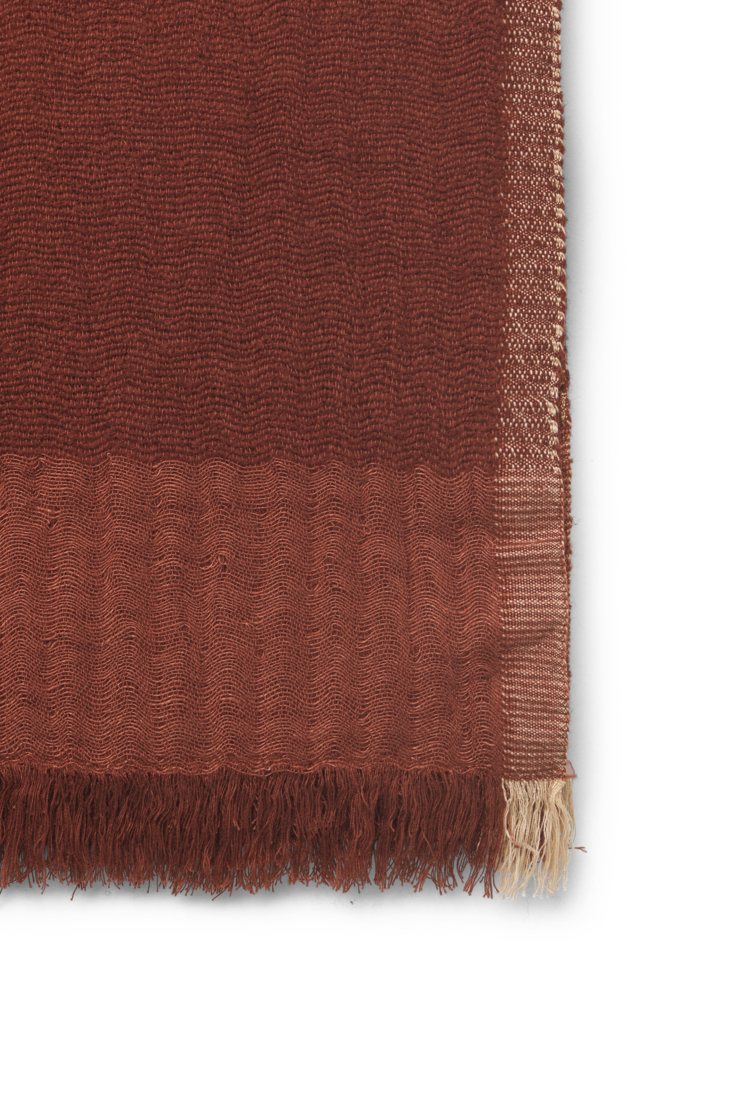 WEAVER bedspread burgundy with brown