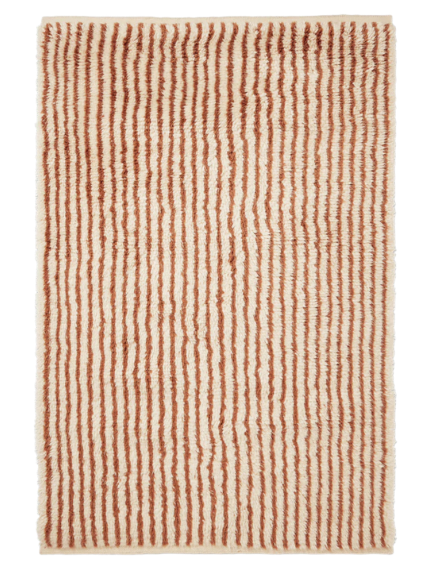 Teppich mit langem Flor KAMI KNOTTED rostbraun mit beige