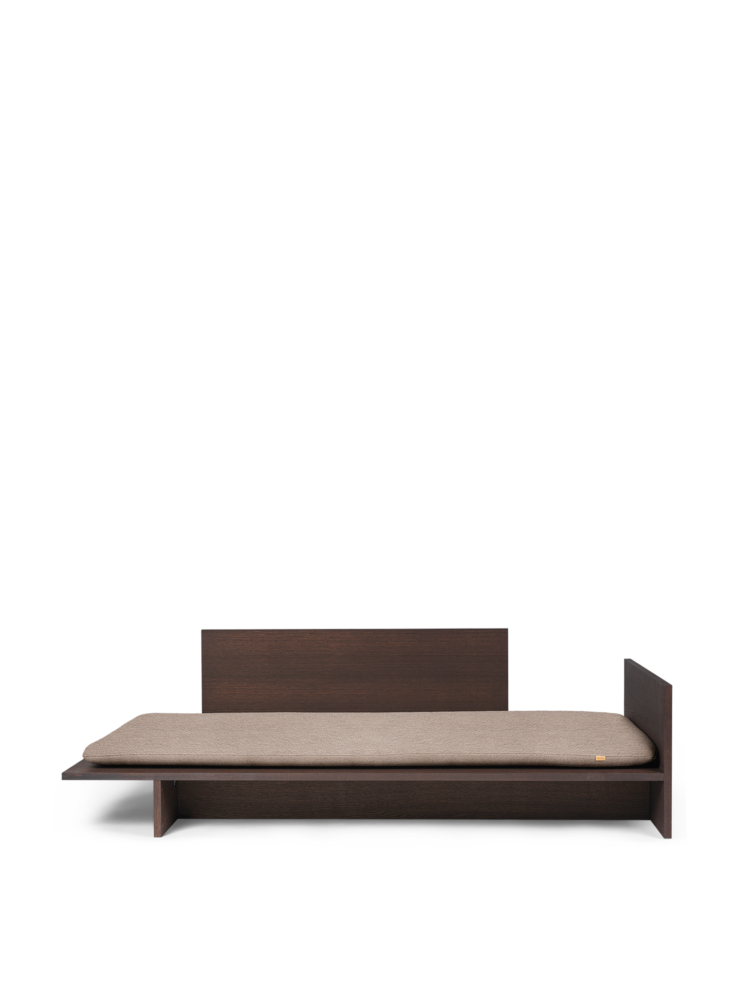 Dunkle Eichenholzsofa