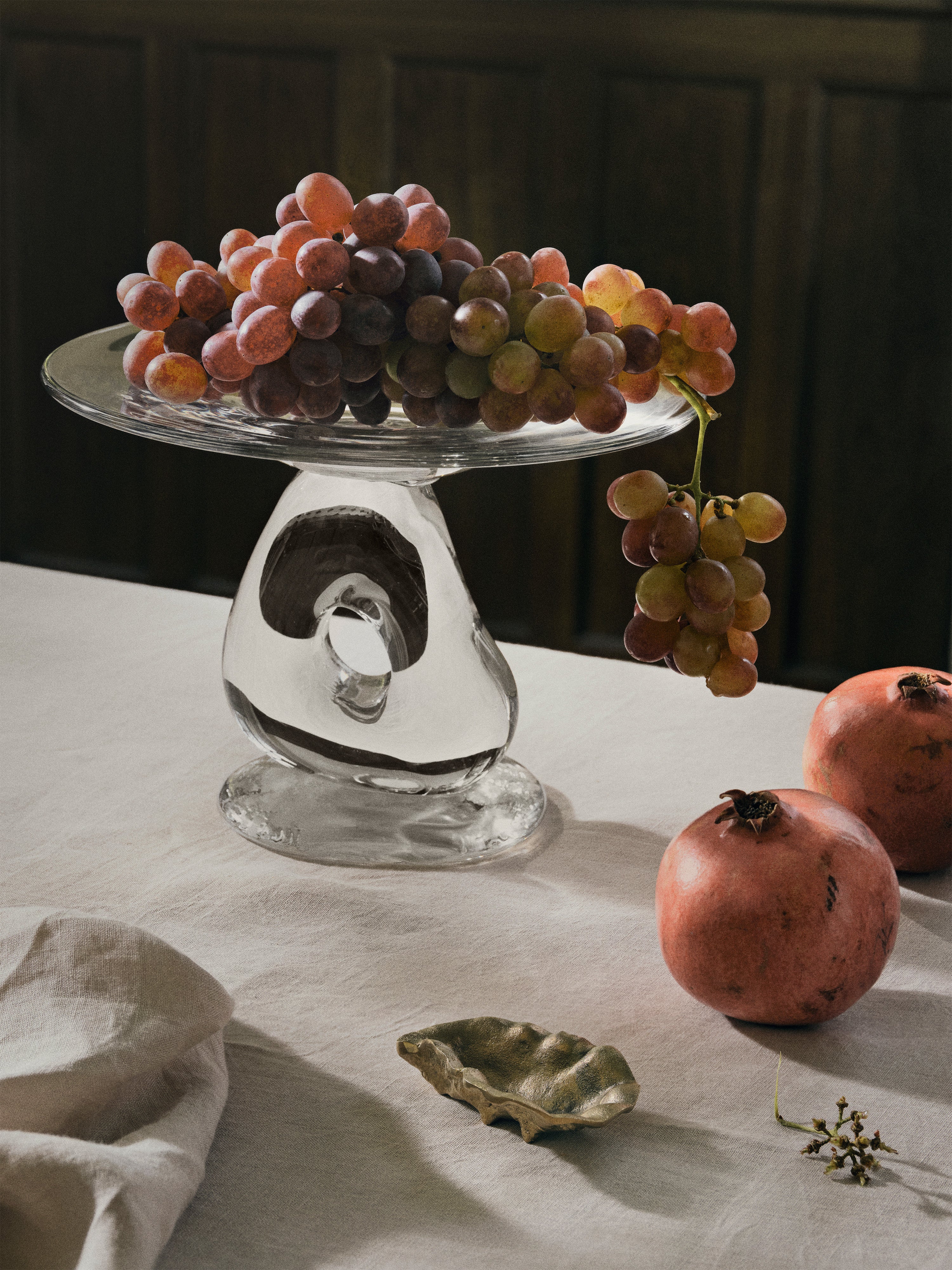 DAMO GLASS CENTREPIECE Platte aus geblasenem Glas 