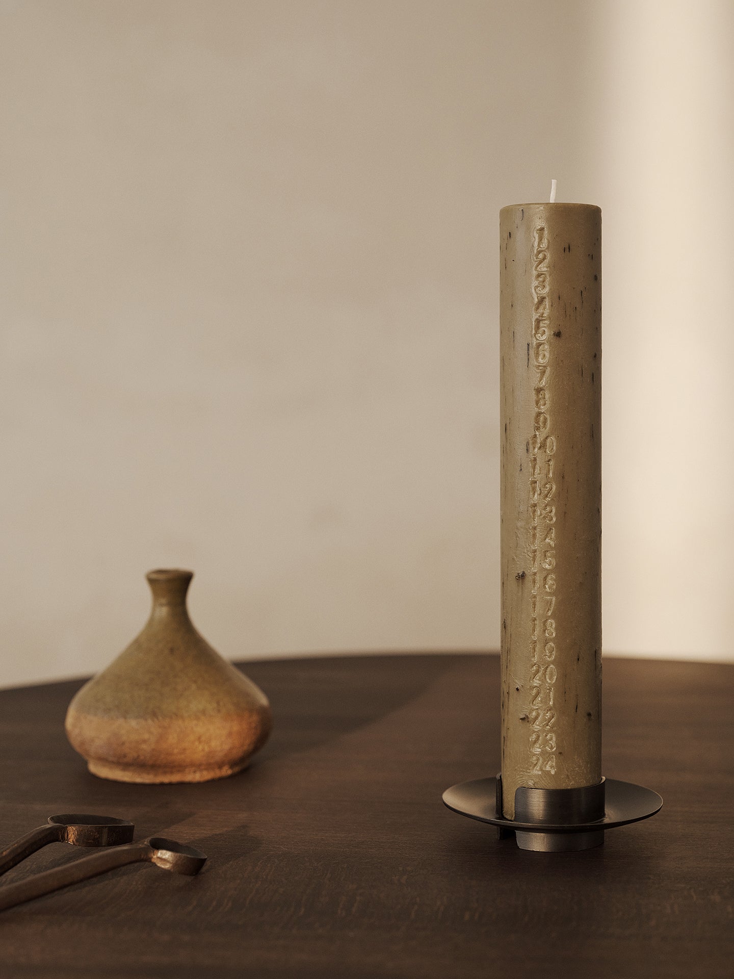 Advent candle MURA brown
