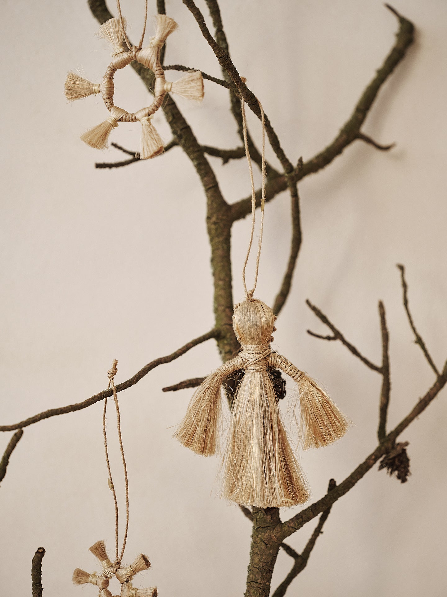 JUTE STARS jute kerstdecoratieset