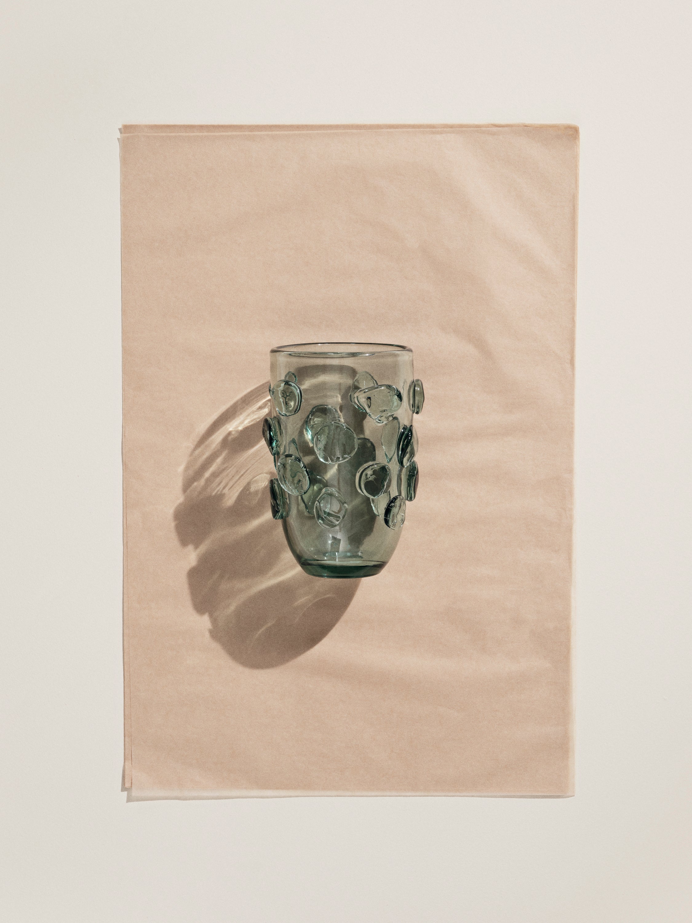 Green glass vase LUMP