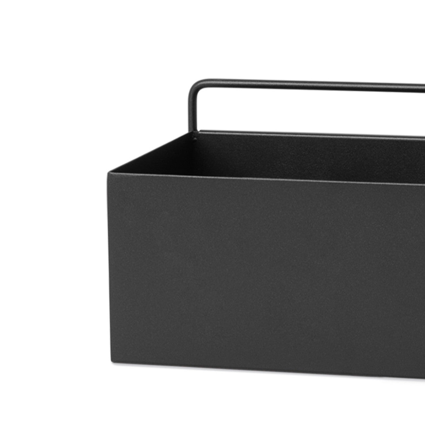 Hangende plantenpot WAND RECHTHOEKIGE DOOS zwart