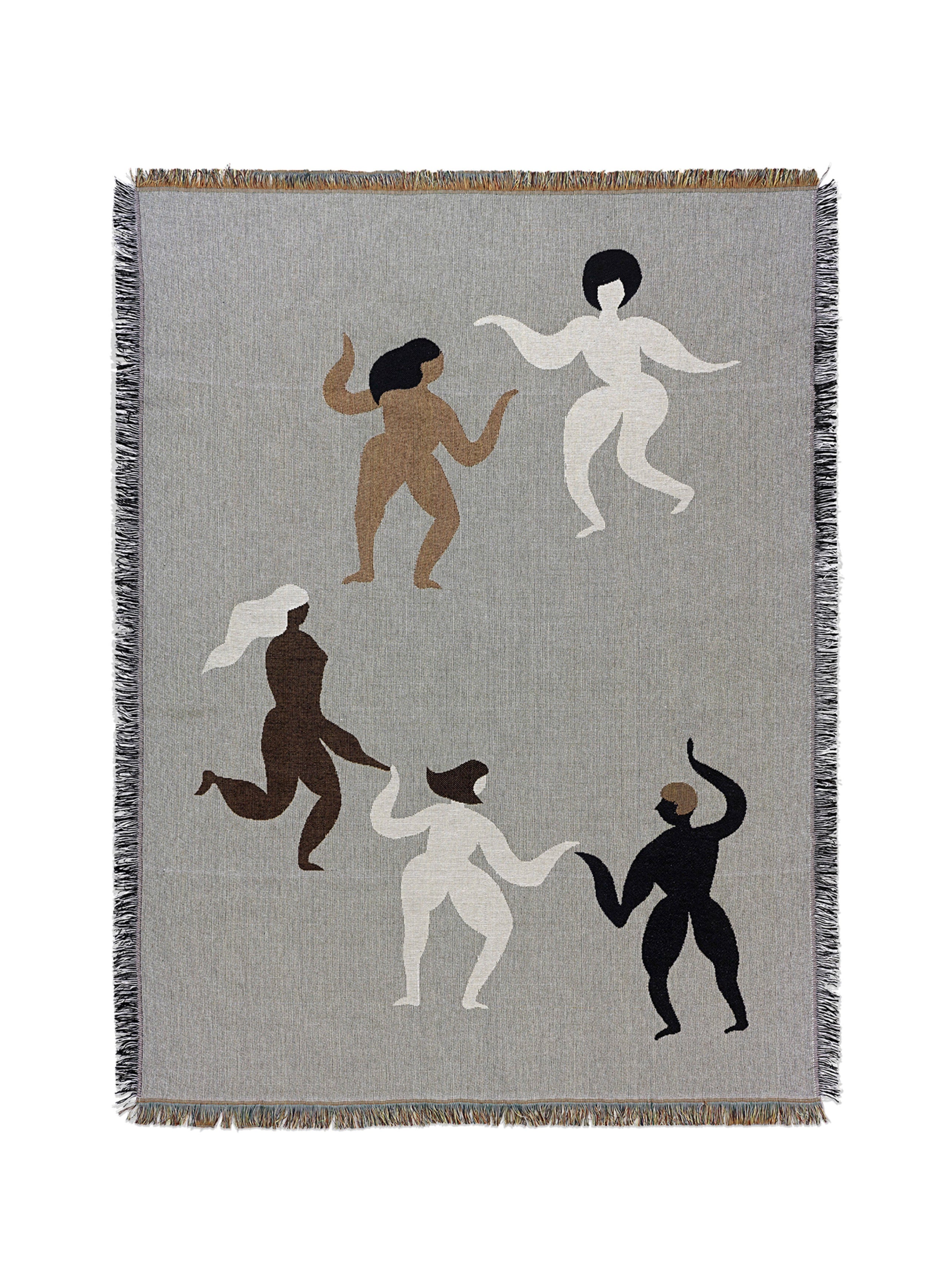 Dekbedovertrek FREE TAPESTRY lichtgrijs met bruin