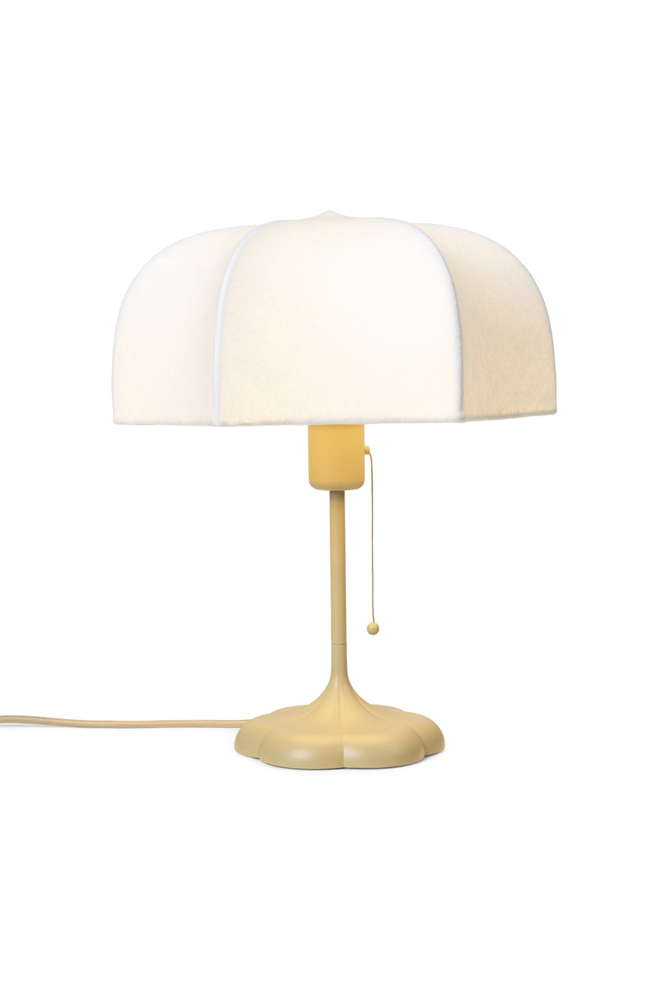 POEM table lamp white with beige base