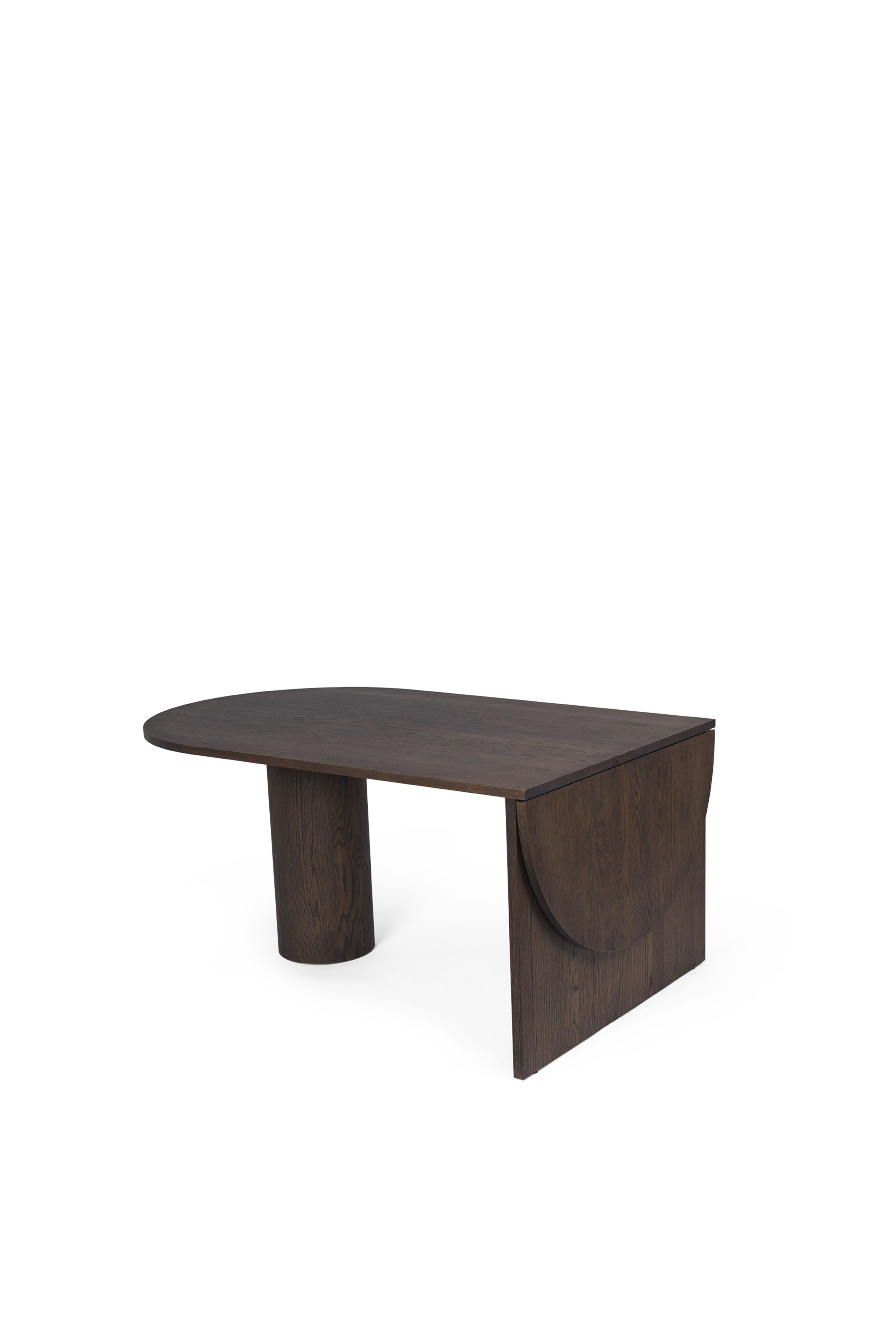 Dark oak wood table