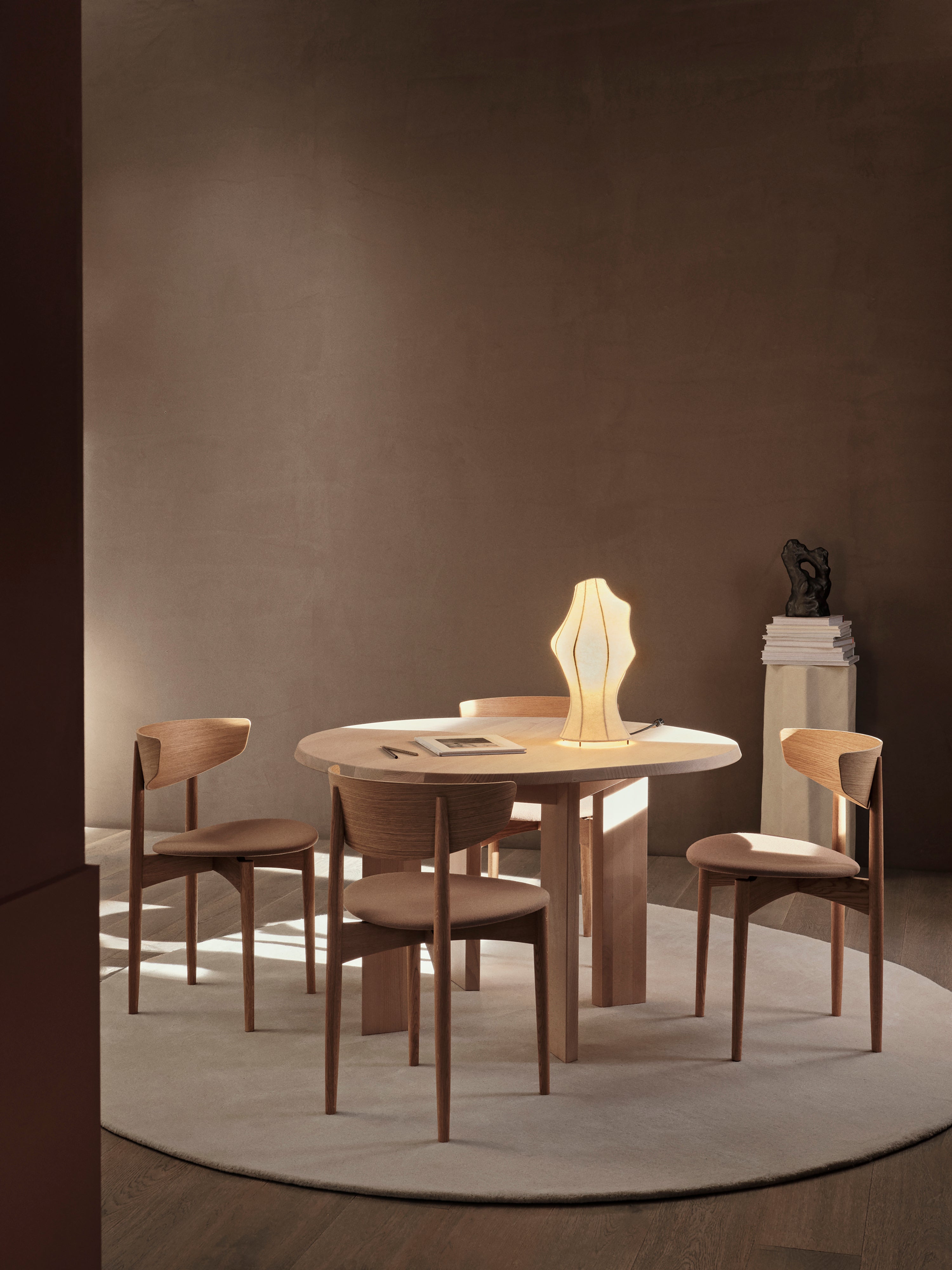 Ronde tapijt STILLE gebroken wit