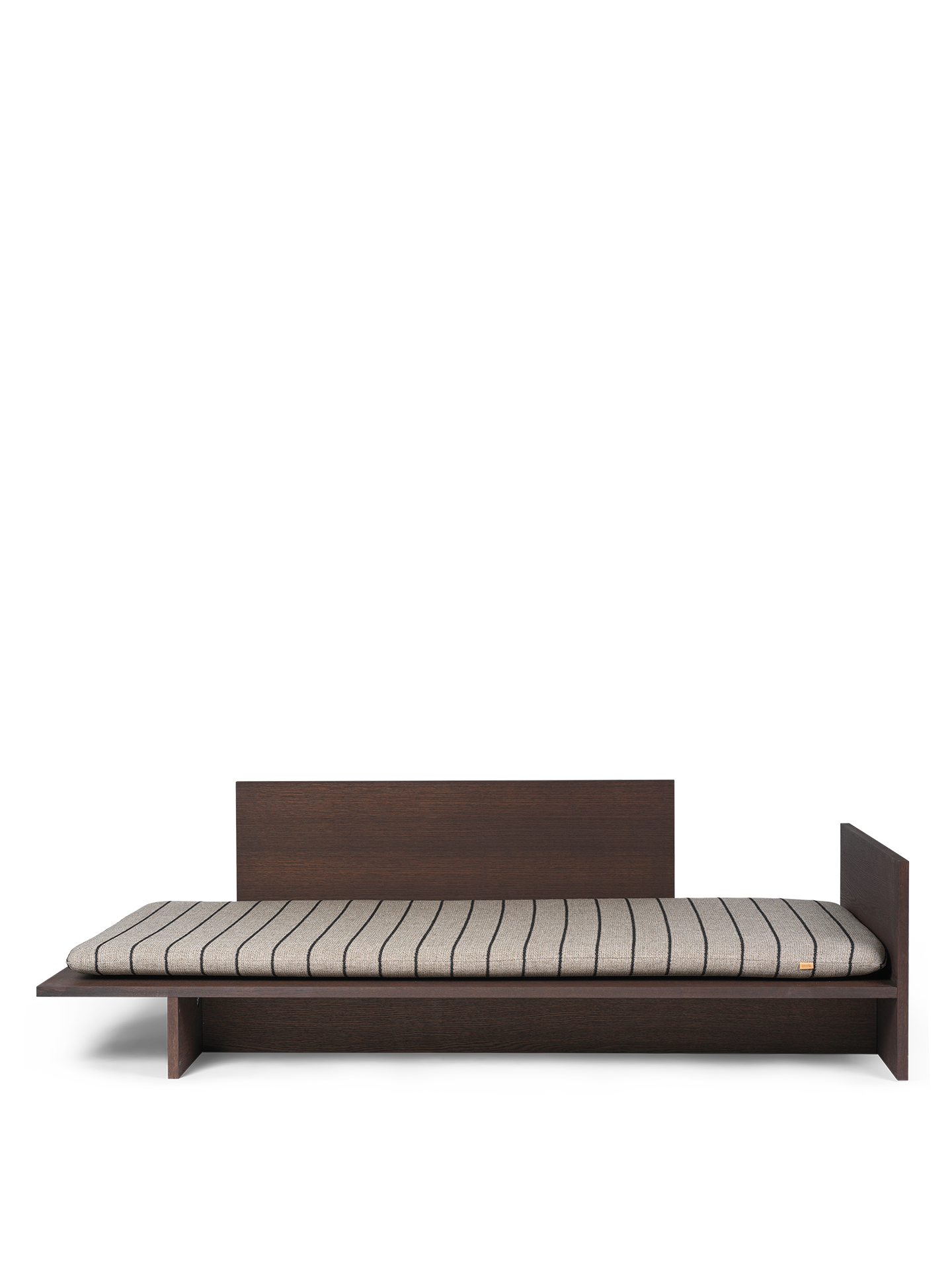 Dunkle Eichenholzsofa