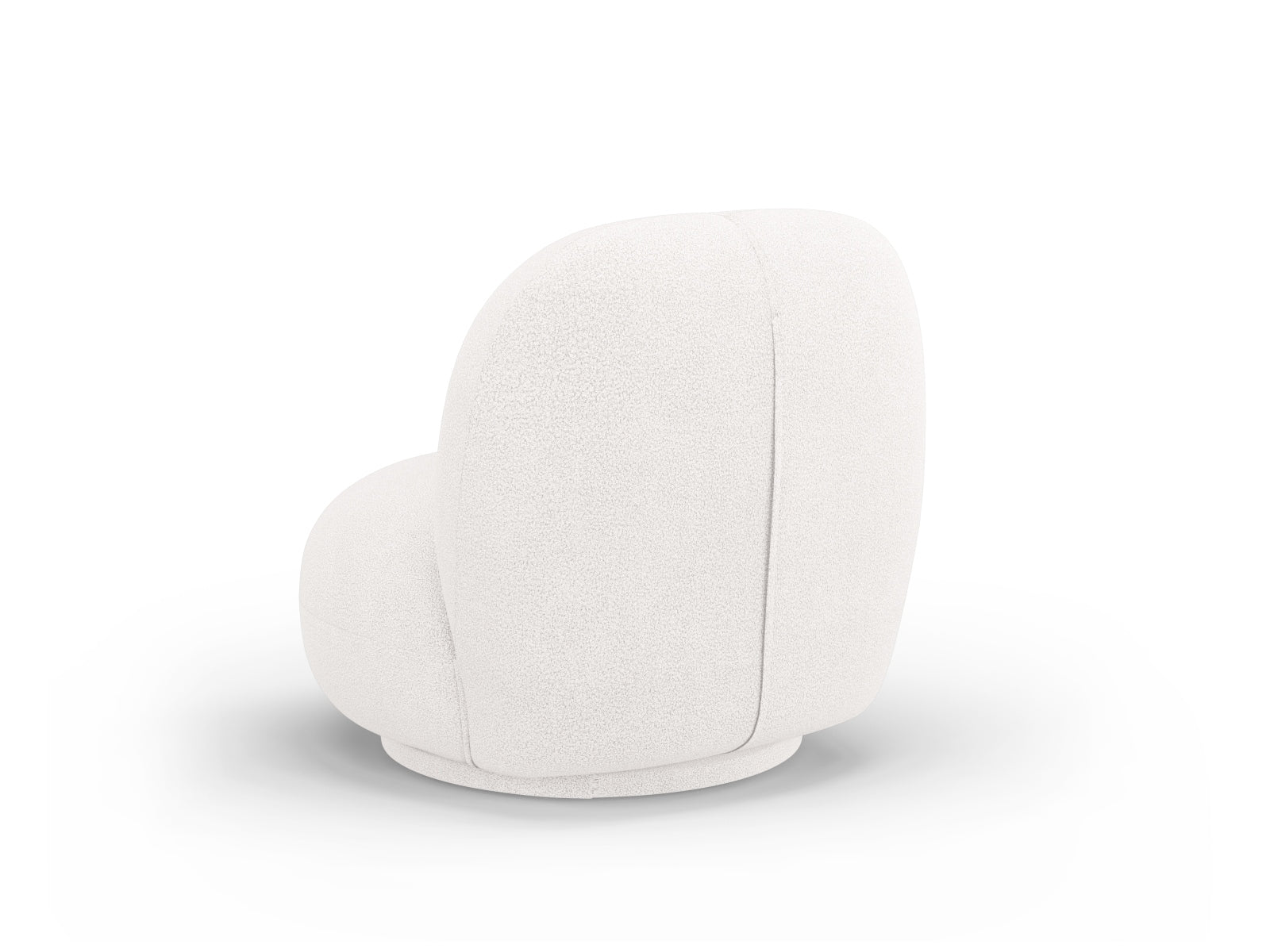 Fotel obrotowy CHUCK ecru boucle – ujęcie tylne