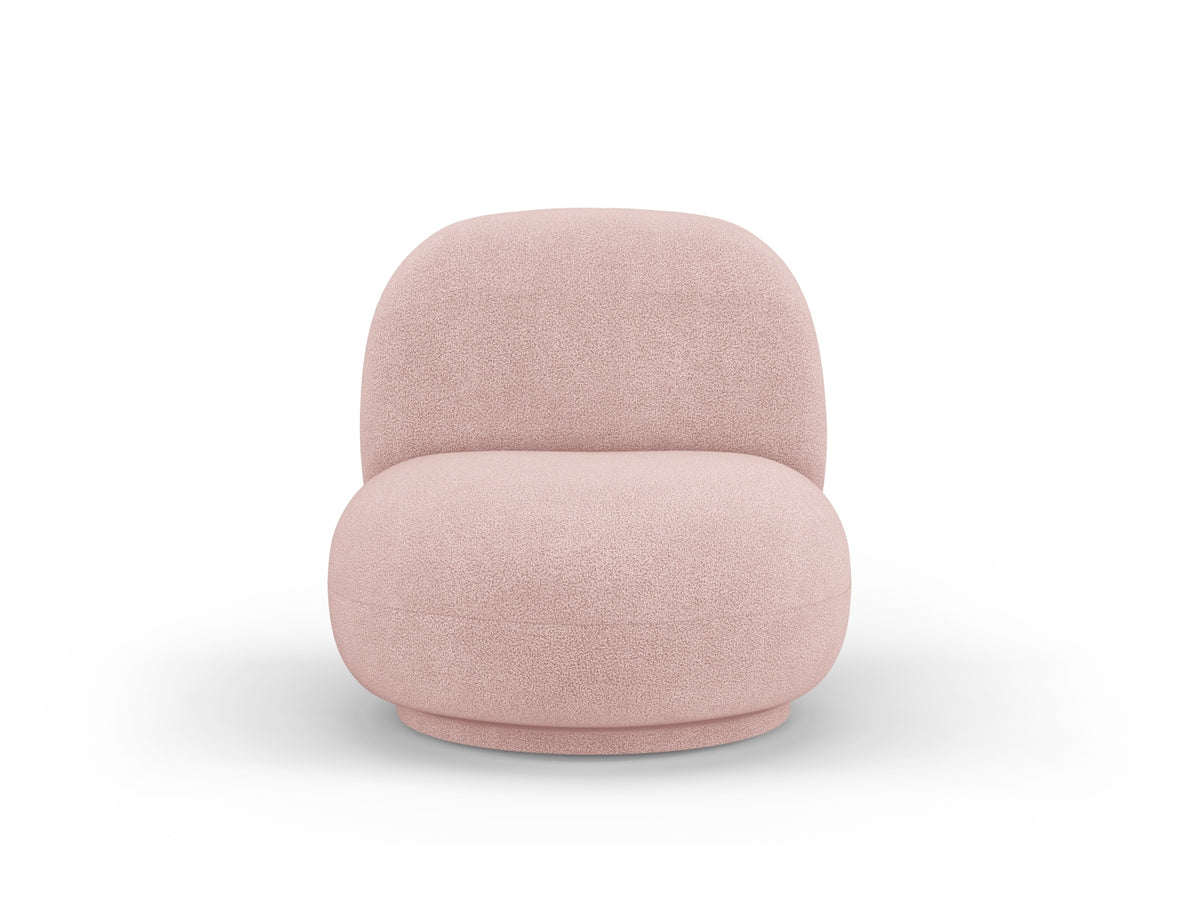 Fotel obrotowy CHUCK pudrowy róż boucle – Micadoni