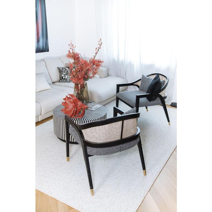 Fotel HORIZON czarny z rattanem - Eye on Design