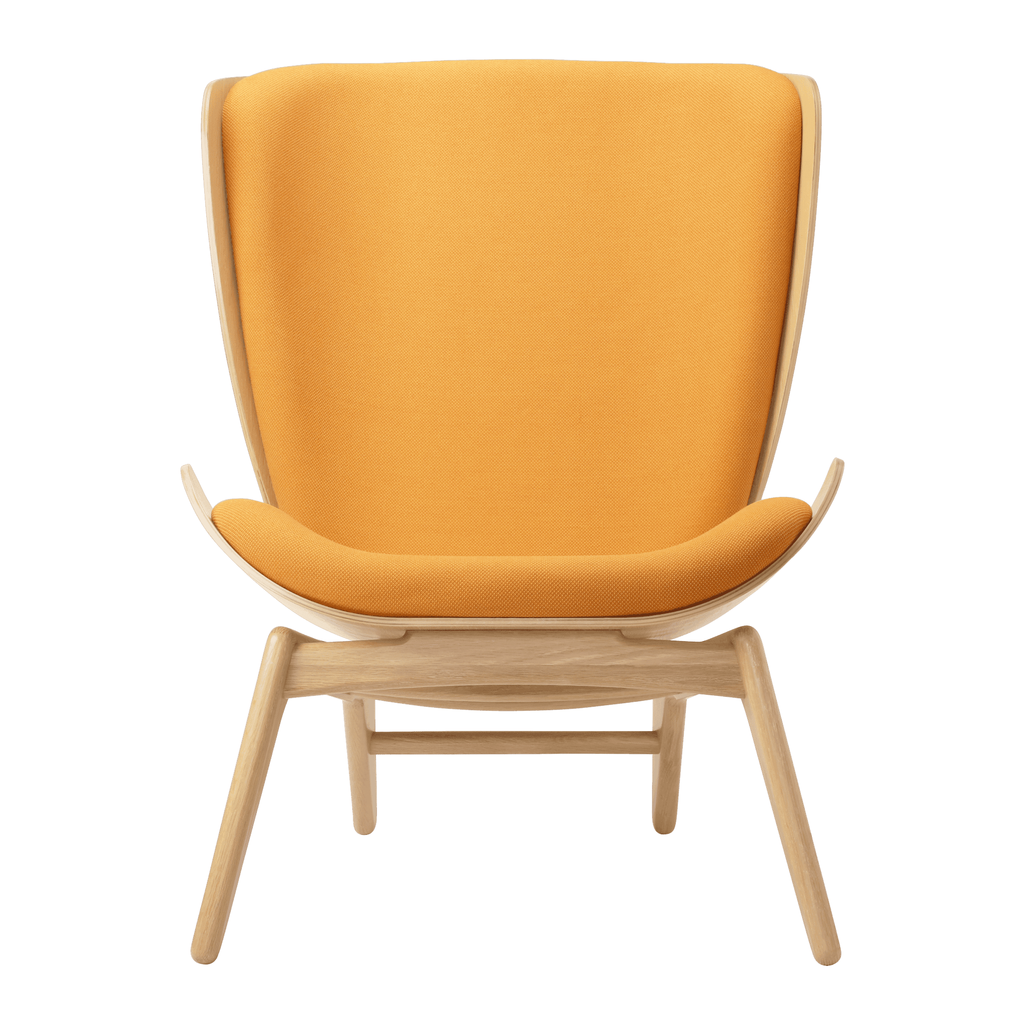 Fotel READER bursztynowy z dębową podstawą UMAGE    Eye on Design