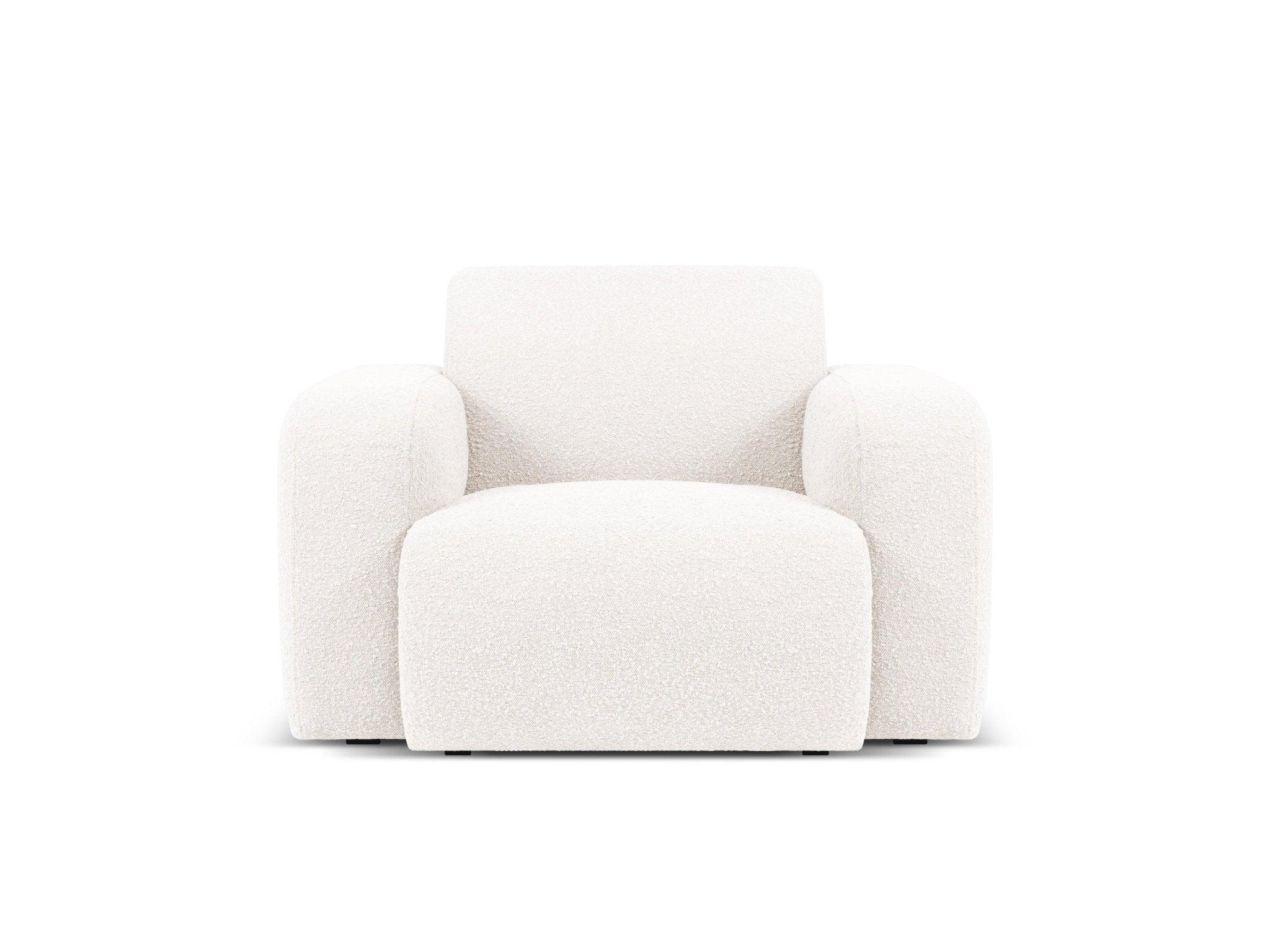 Fotel w tkaninie boucle LOLA biały Windsor & Co    Eye on Design