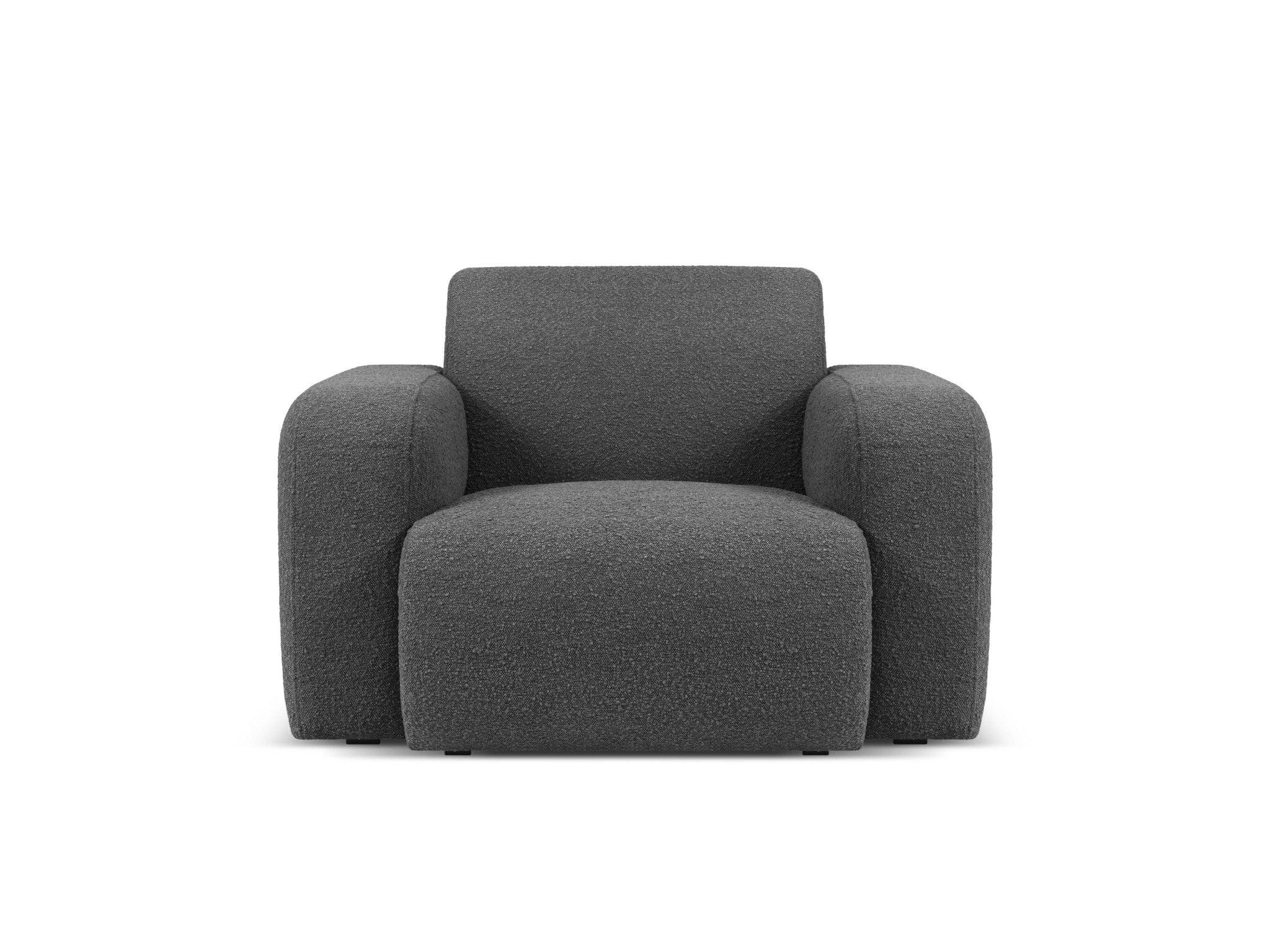 Fotel w tkaninie boucle LOLA ciemnoszary Windsor & Co    Eye on Design