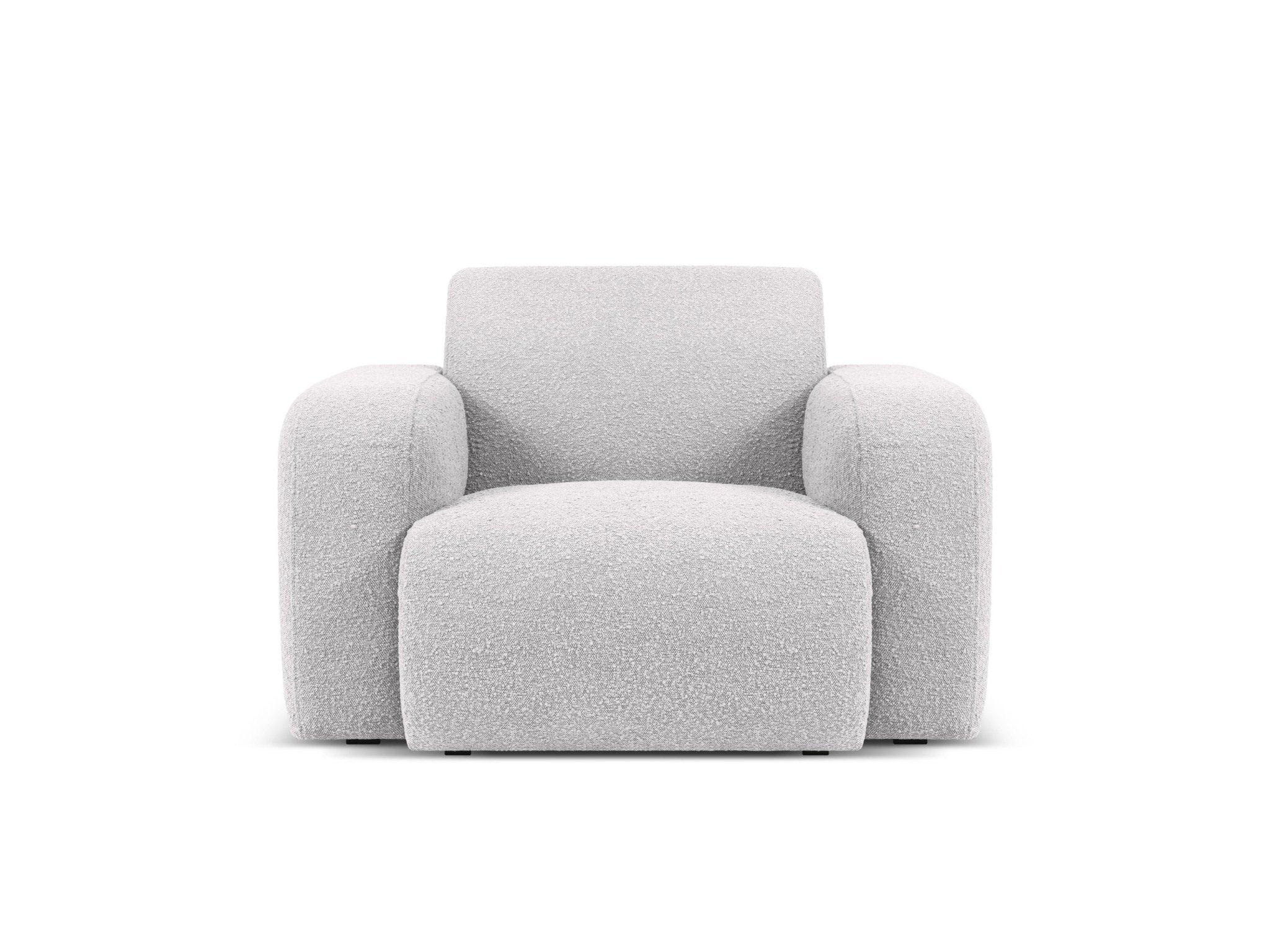 Fotel w tkaninie boucle LOLA jasnoszary Windsor & Co    Eye on Design