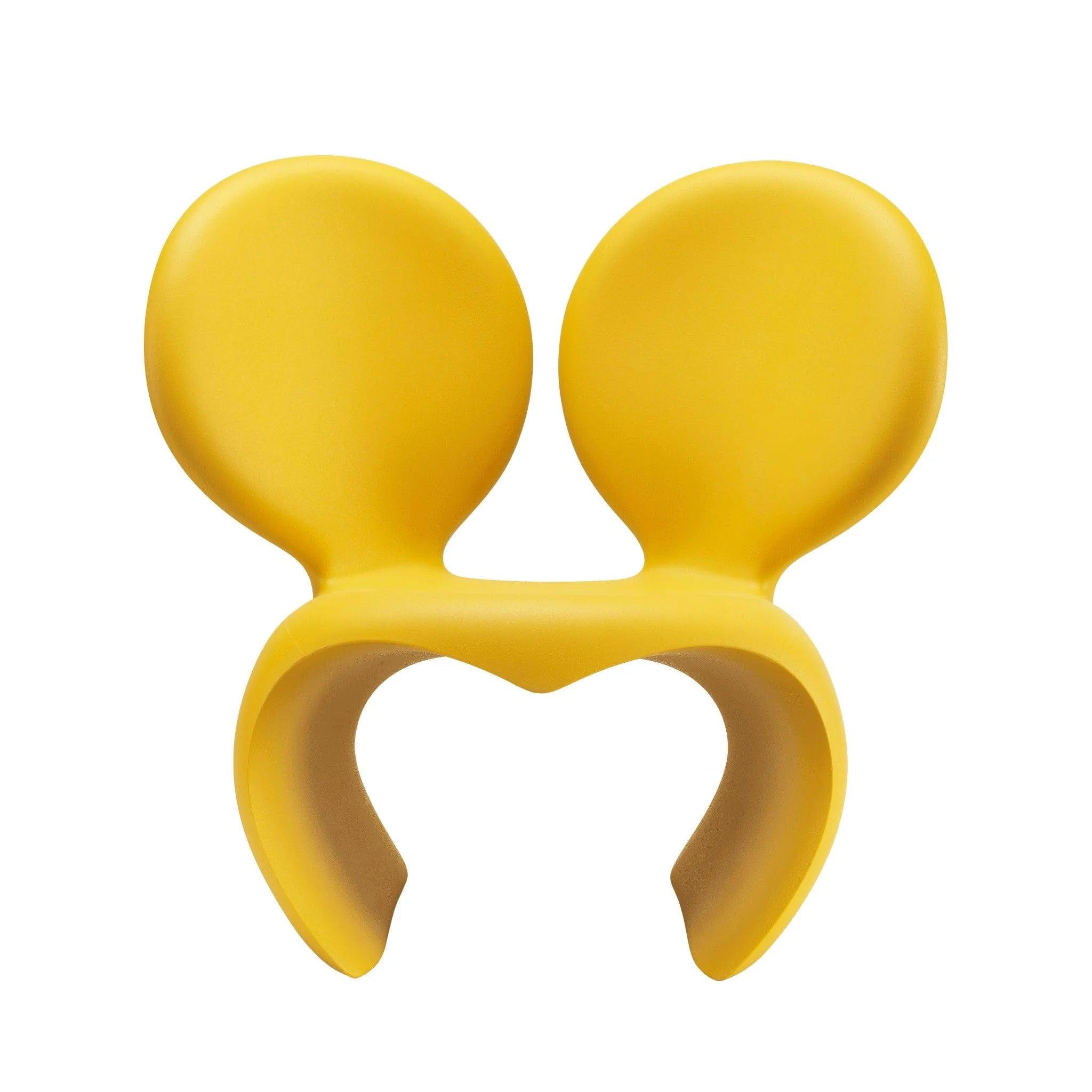 Fotel zewnętrzny DON'T F**K WITH THE MOUSE żółty Qeeboo    Eye on Design