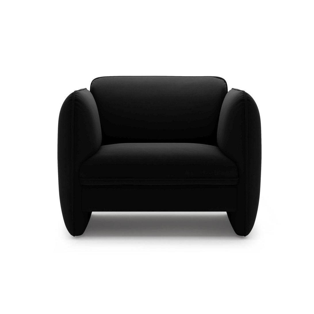 Samt Sessel GEORGIA schwarz