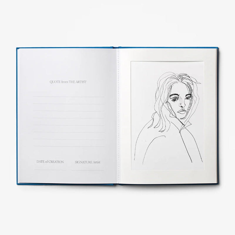 GREAT ART Blue and White Drawing Album