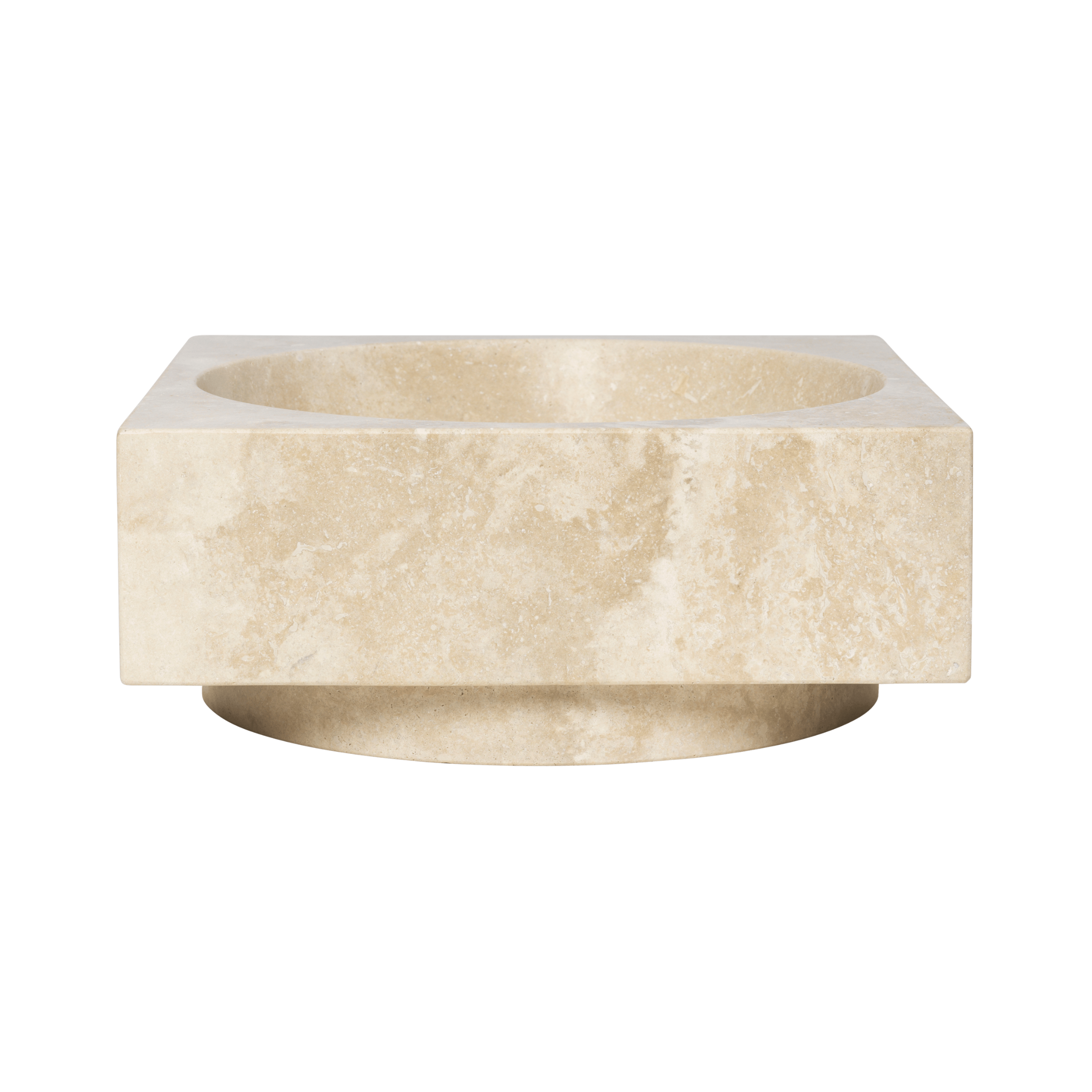 HEW HIGH CENTERPIECE decorative bowl travertine