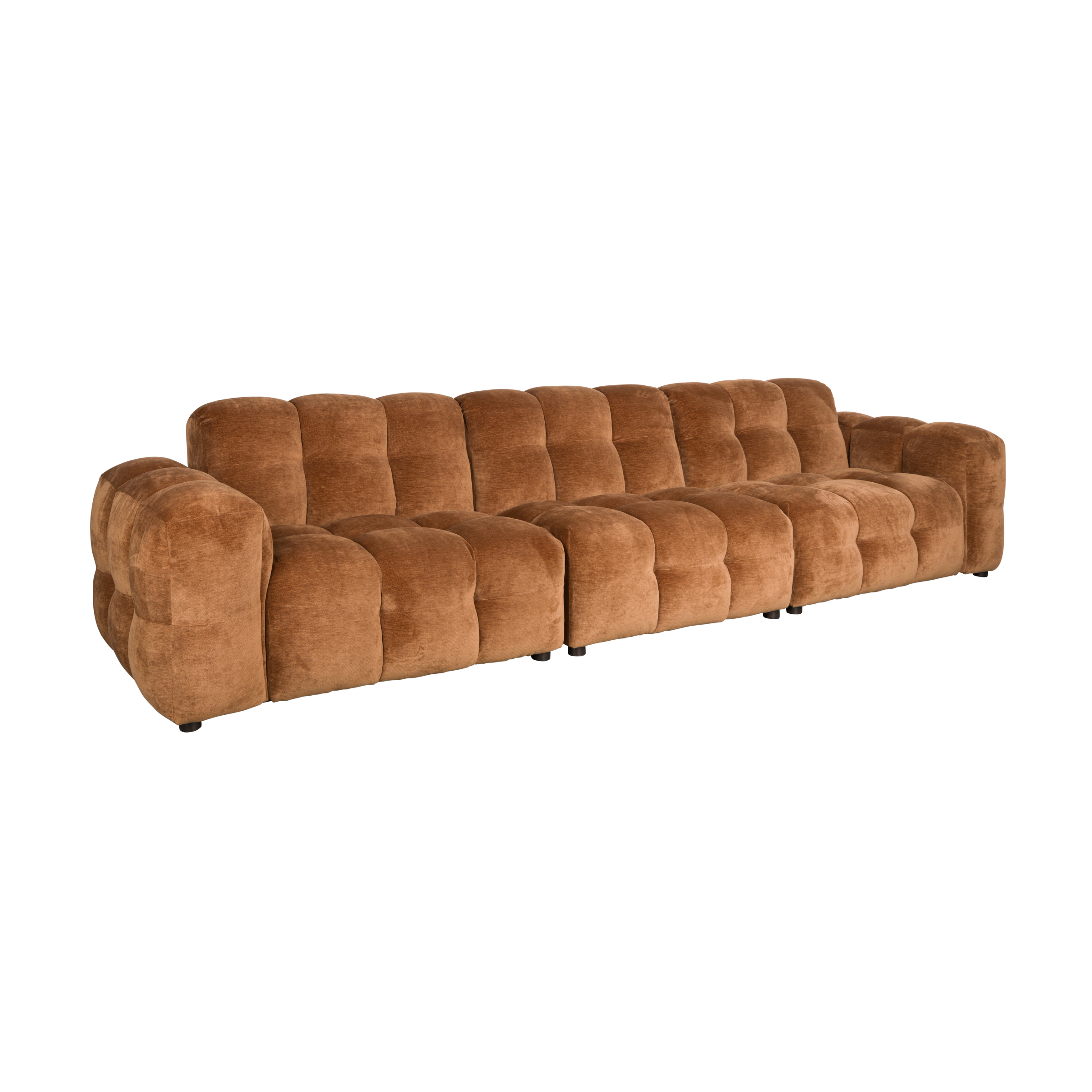 Sofa 4,5-sitzige HACKMAN cognac Samt