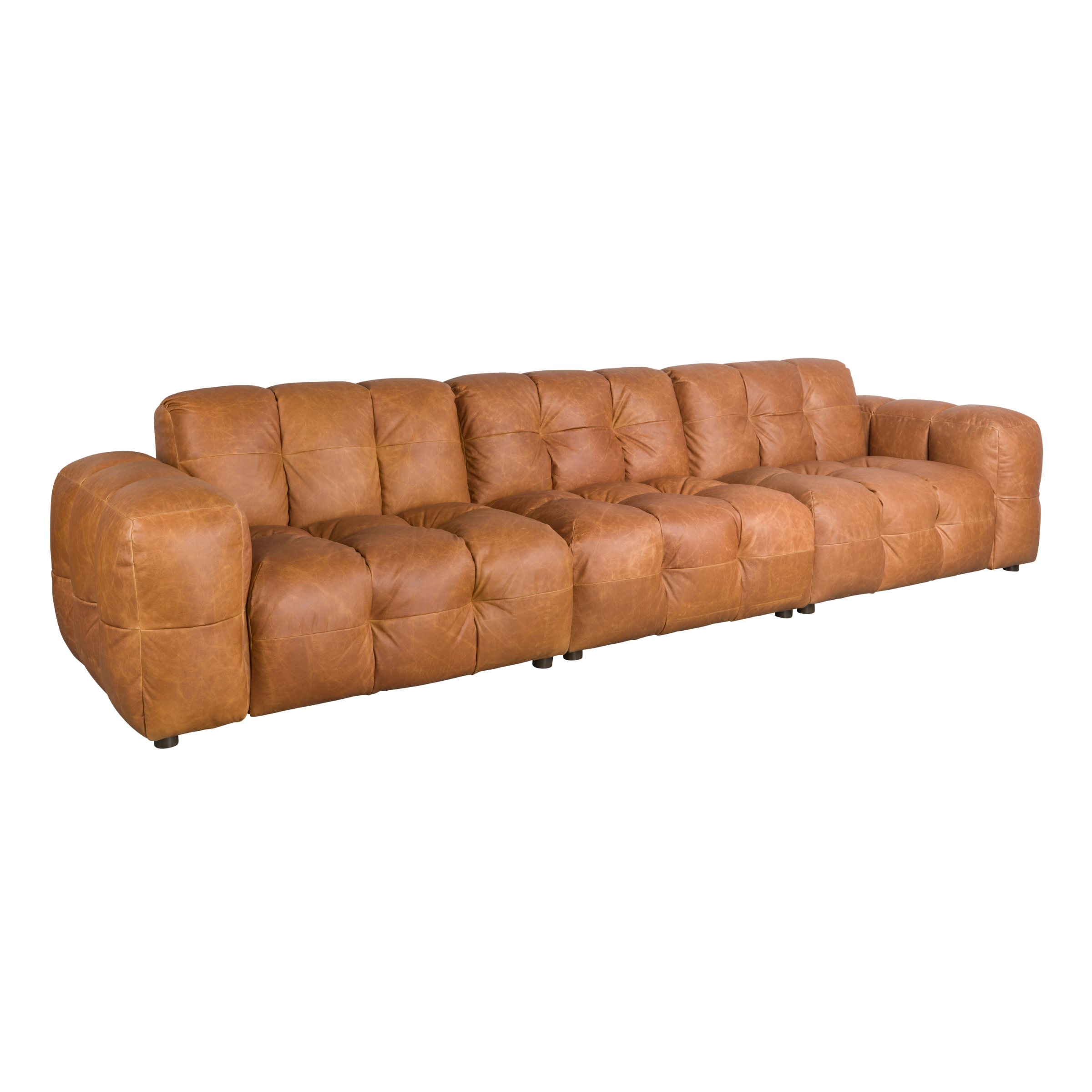 Sofa 4,5-sitzige HACKMAN cognac Leder
